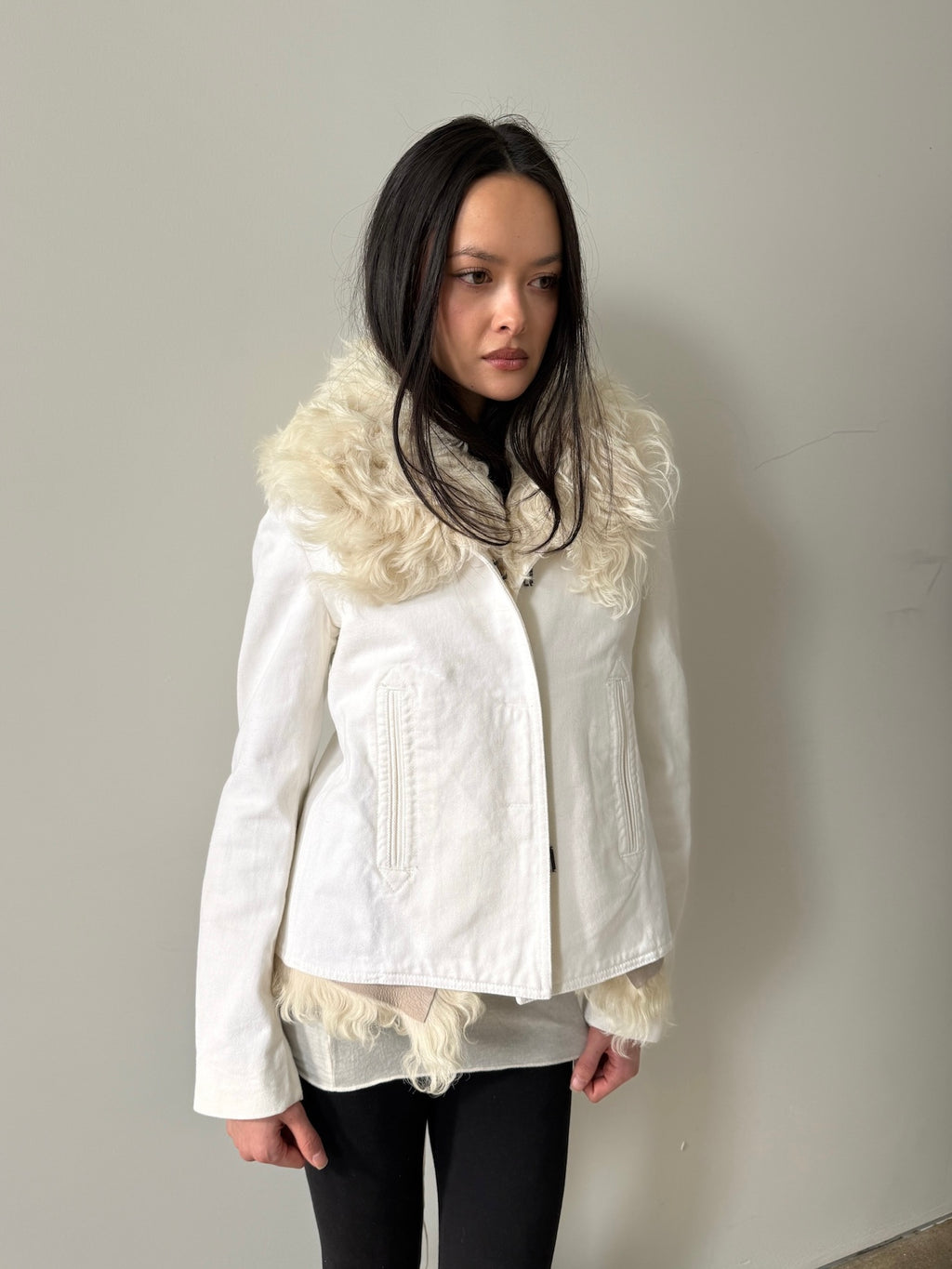 vintage gucci by tom ford 2-in-1 vest and denim jacket