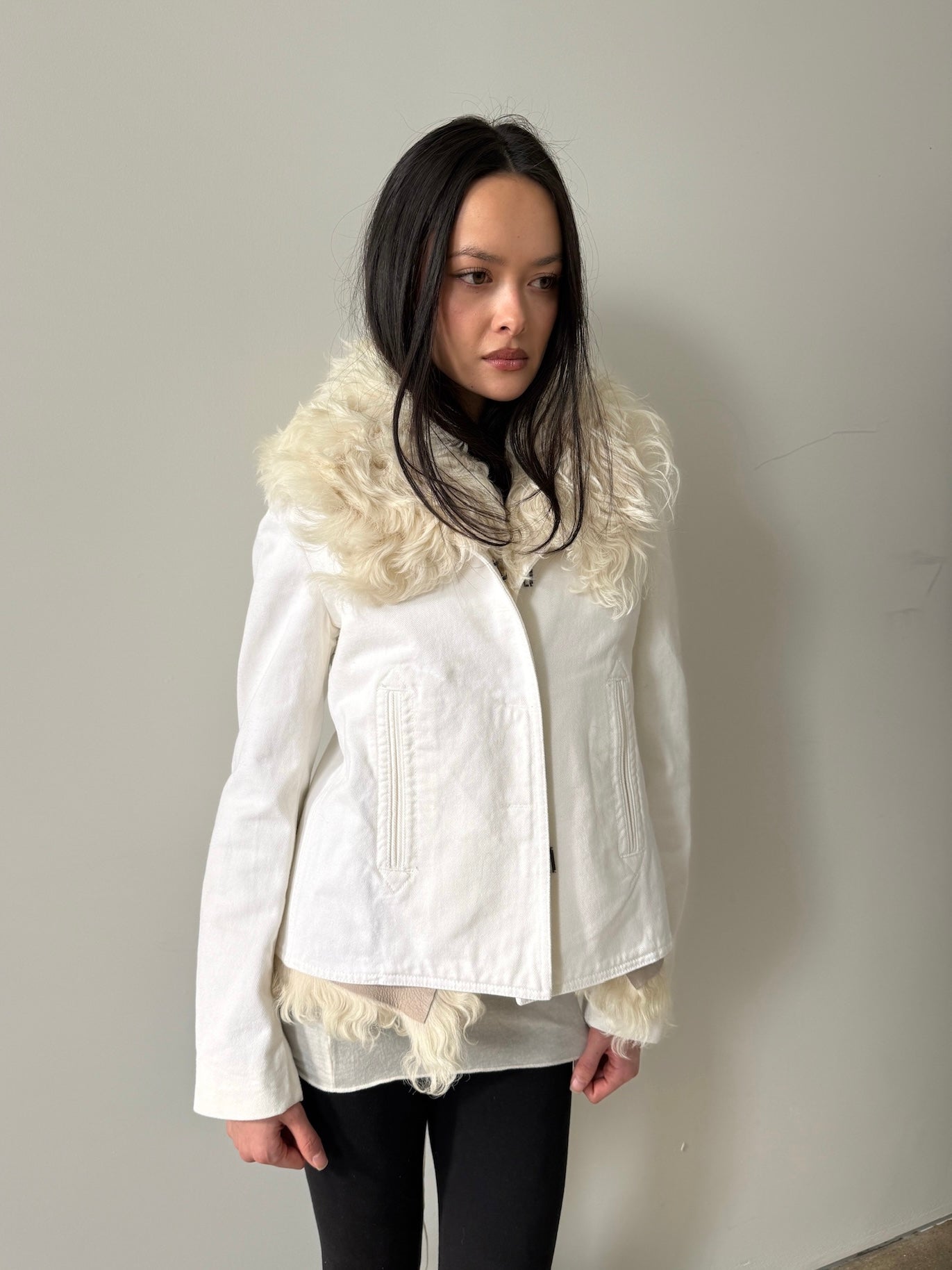vintage gucci by tom ford 2-in-1 vest and denim jacket