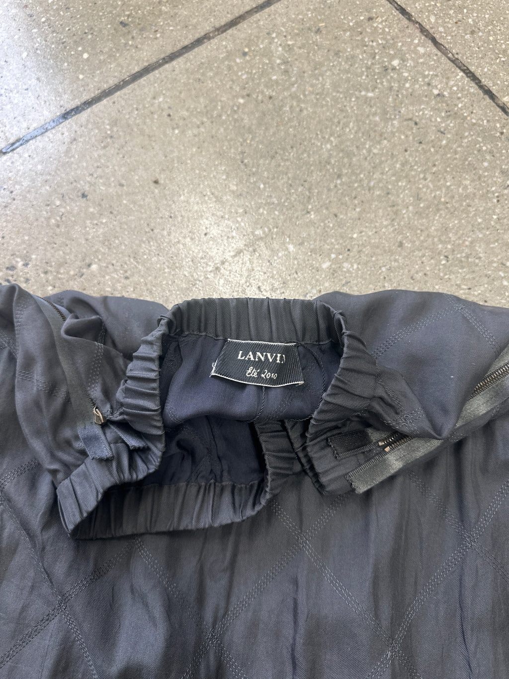 lanvin knee length skirt with chain detail