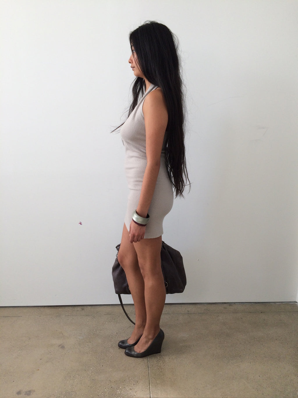 rick owens v-neck mini dress sphinx f/w ‘15