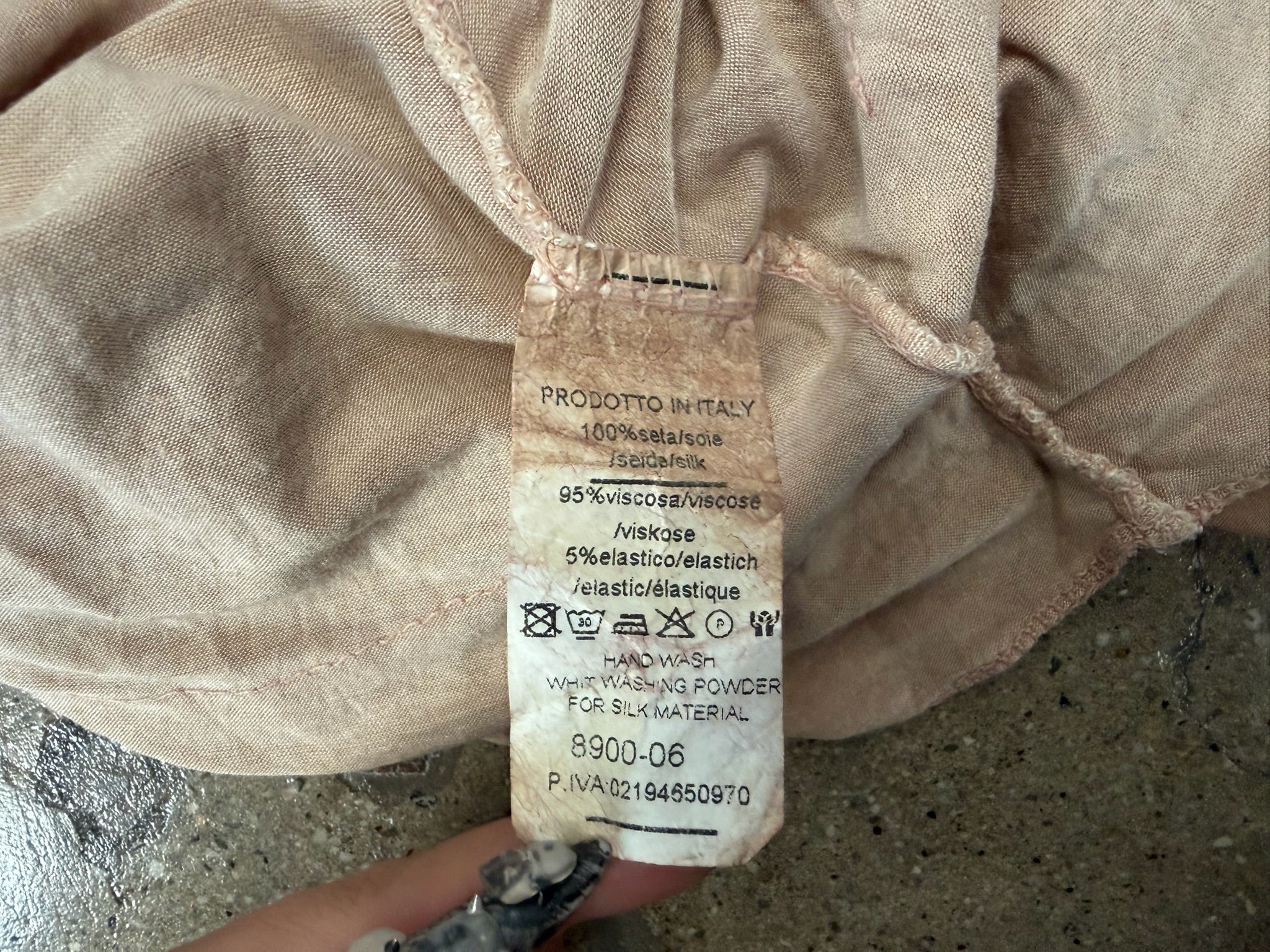 vintage silk layered italian pink dress