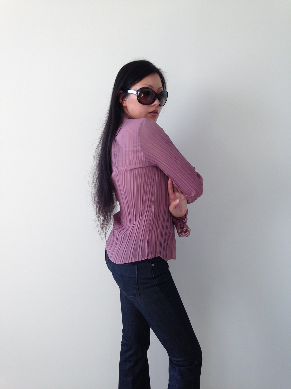 vintage pleated top
