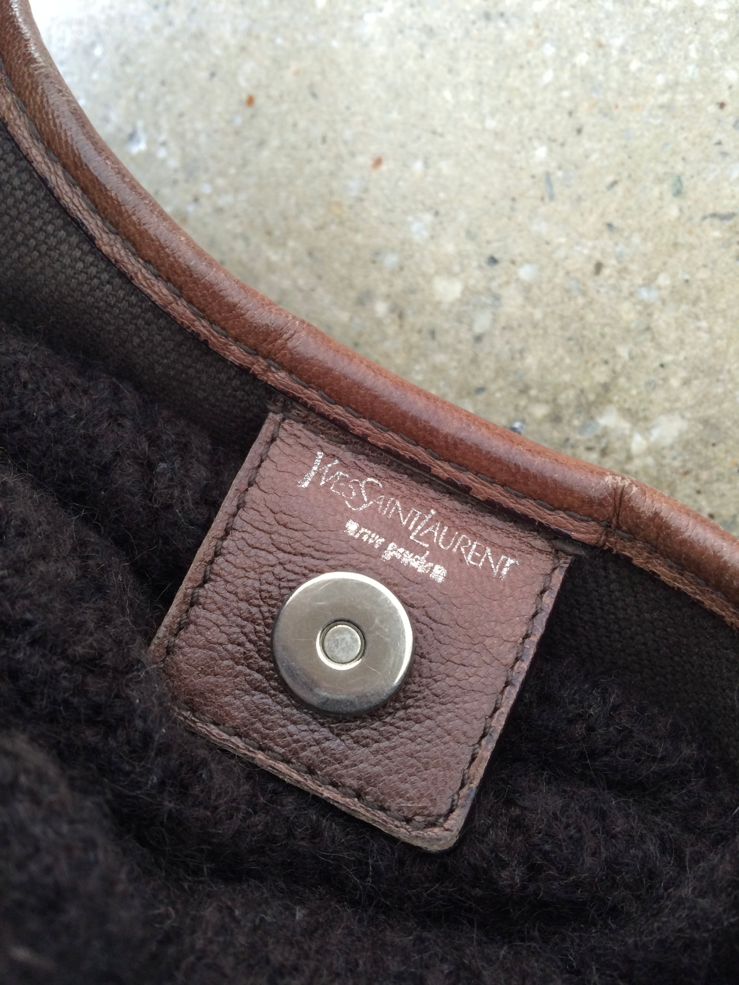 yves saint laurent brown silver handle mombasa