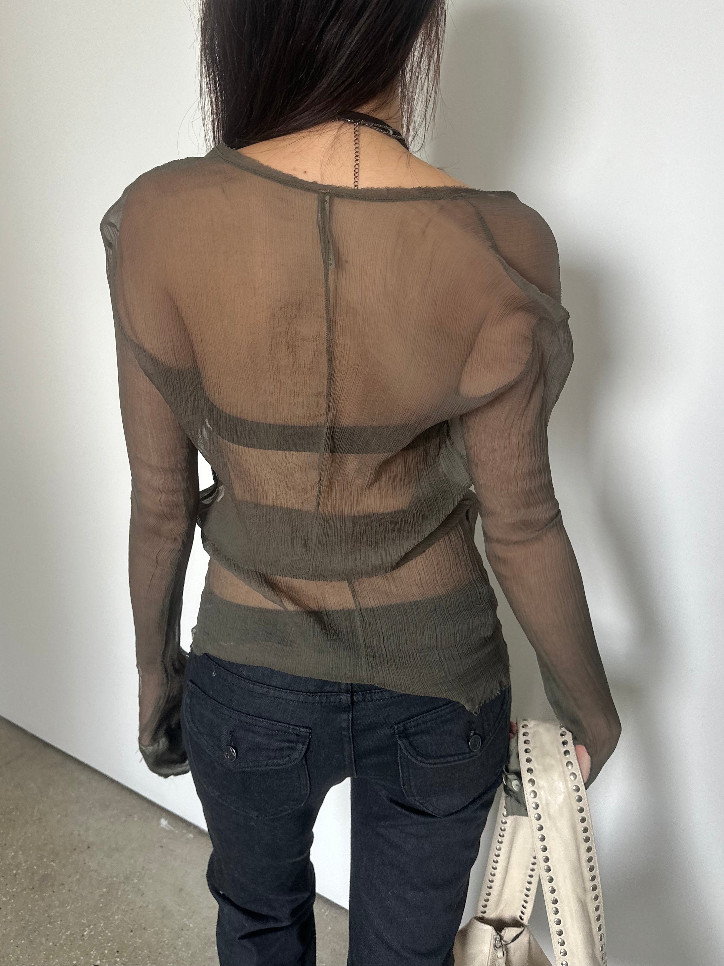 vintage italian brand silk long sleeve