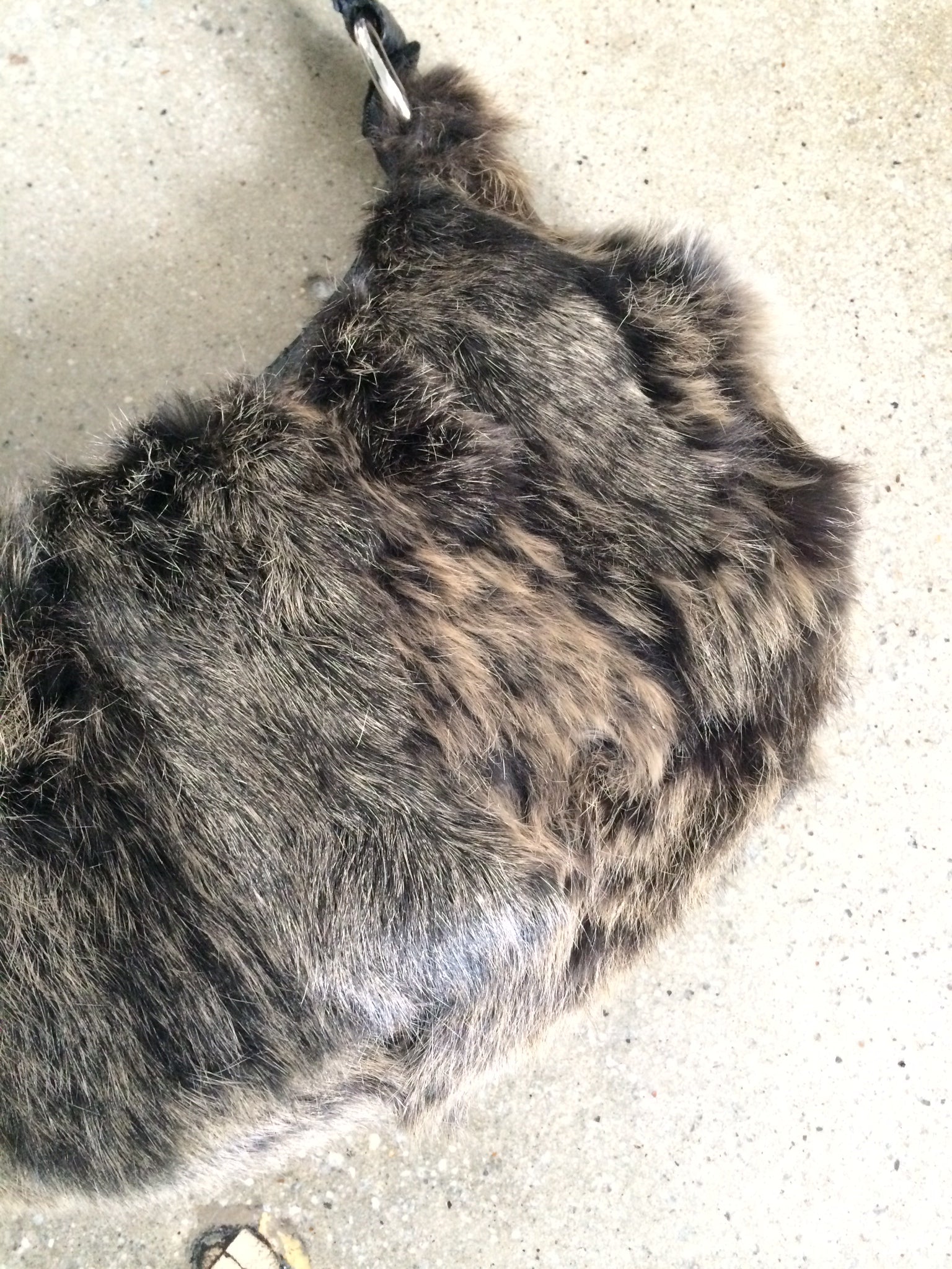 italian brand rabbit fur purse
