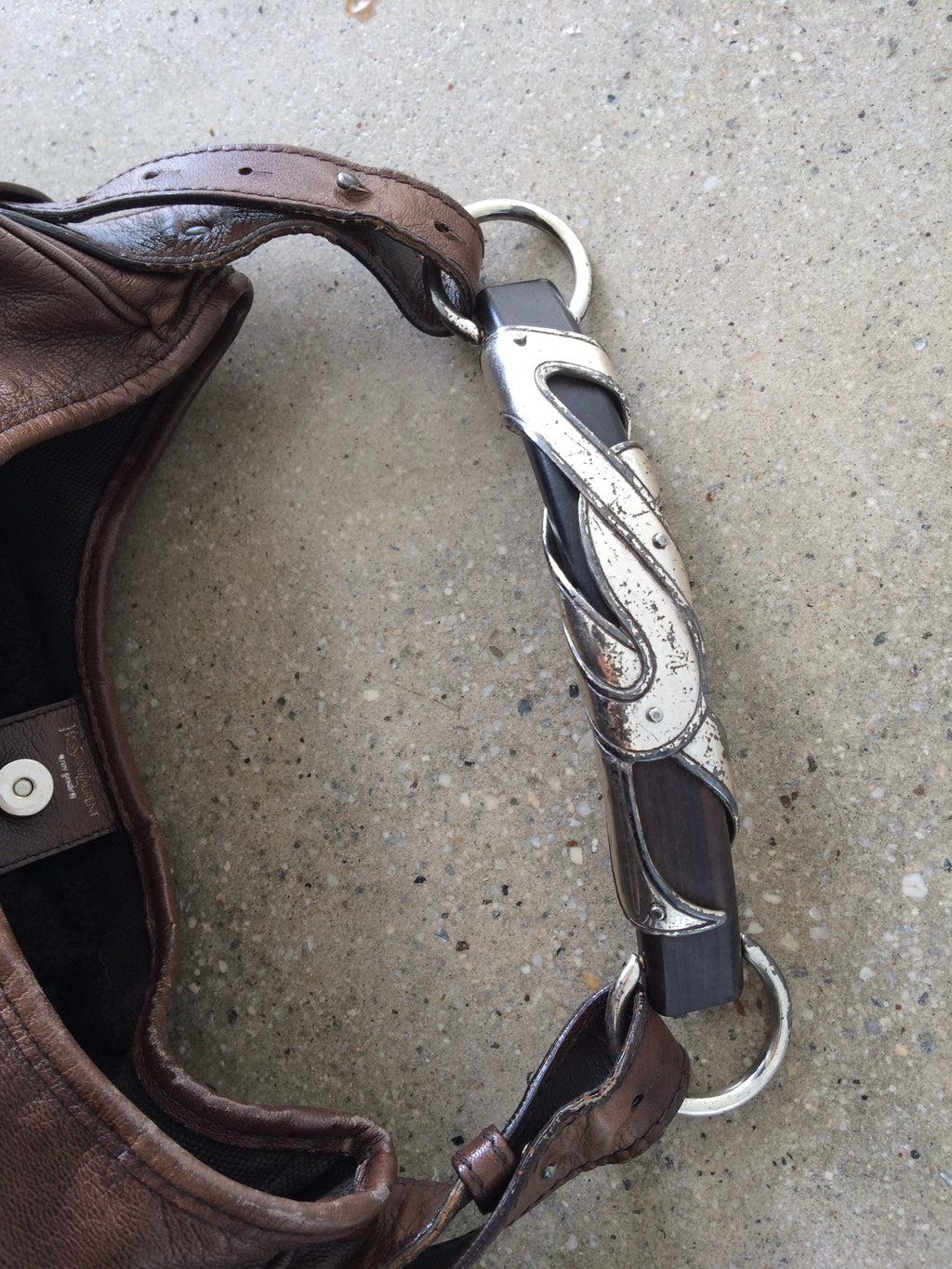 yves saint laurent brown silver handle mombasa
