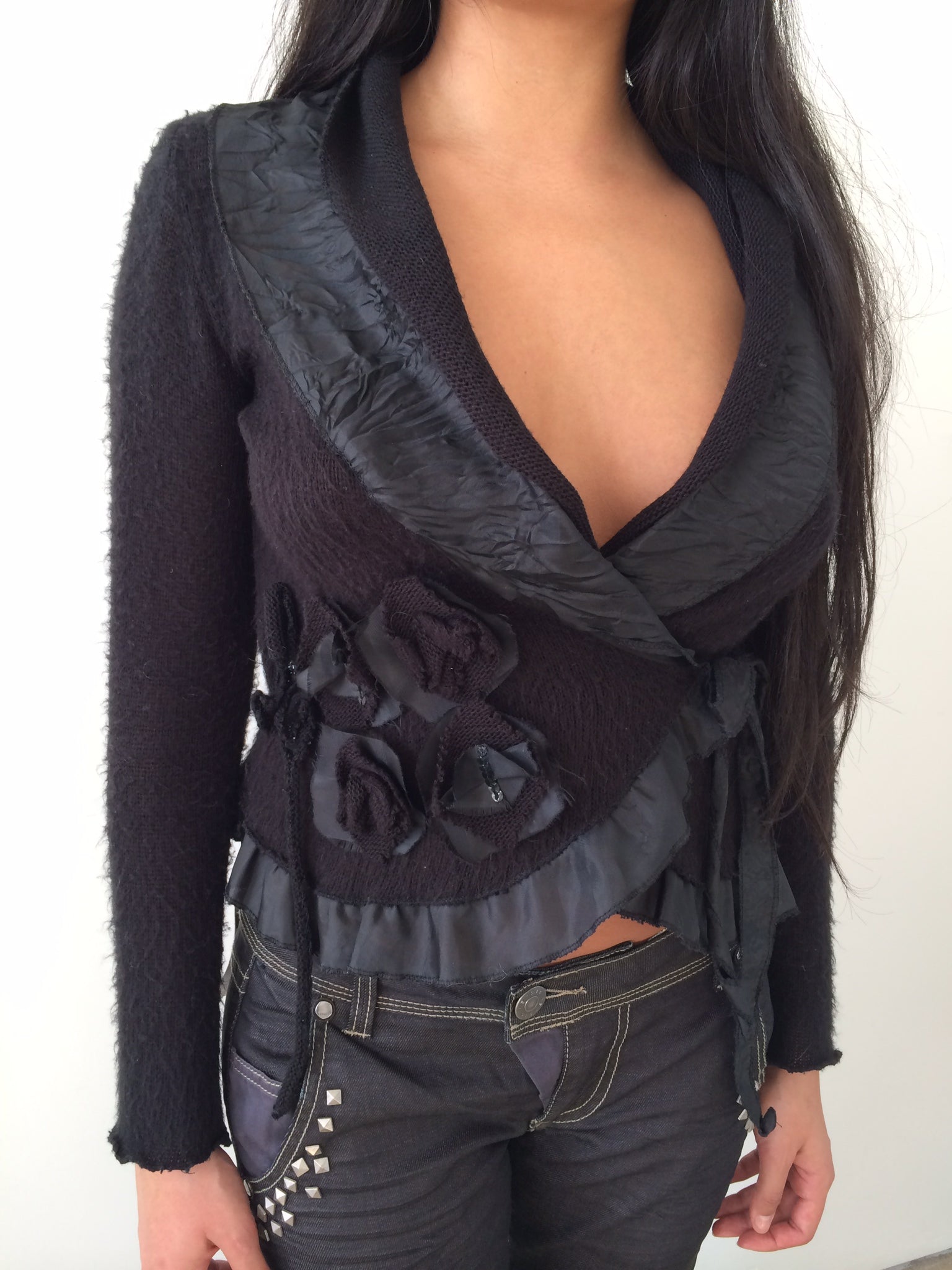italian brand mohair wrap top