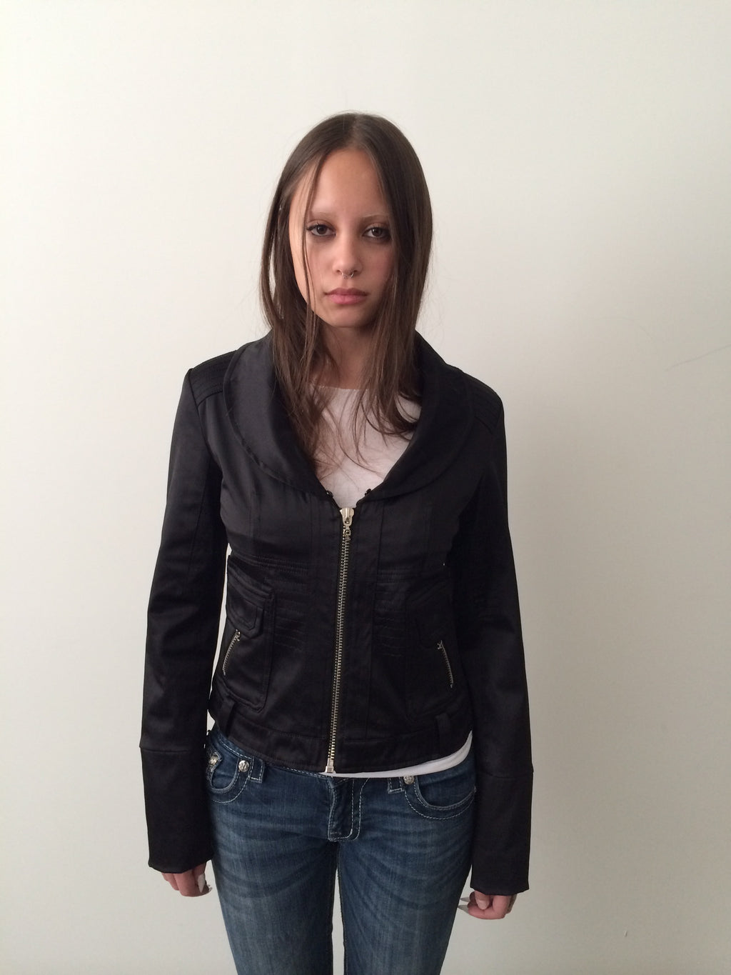 angel devil satin jacket