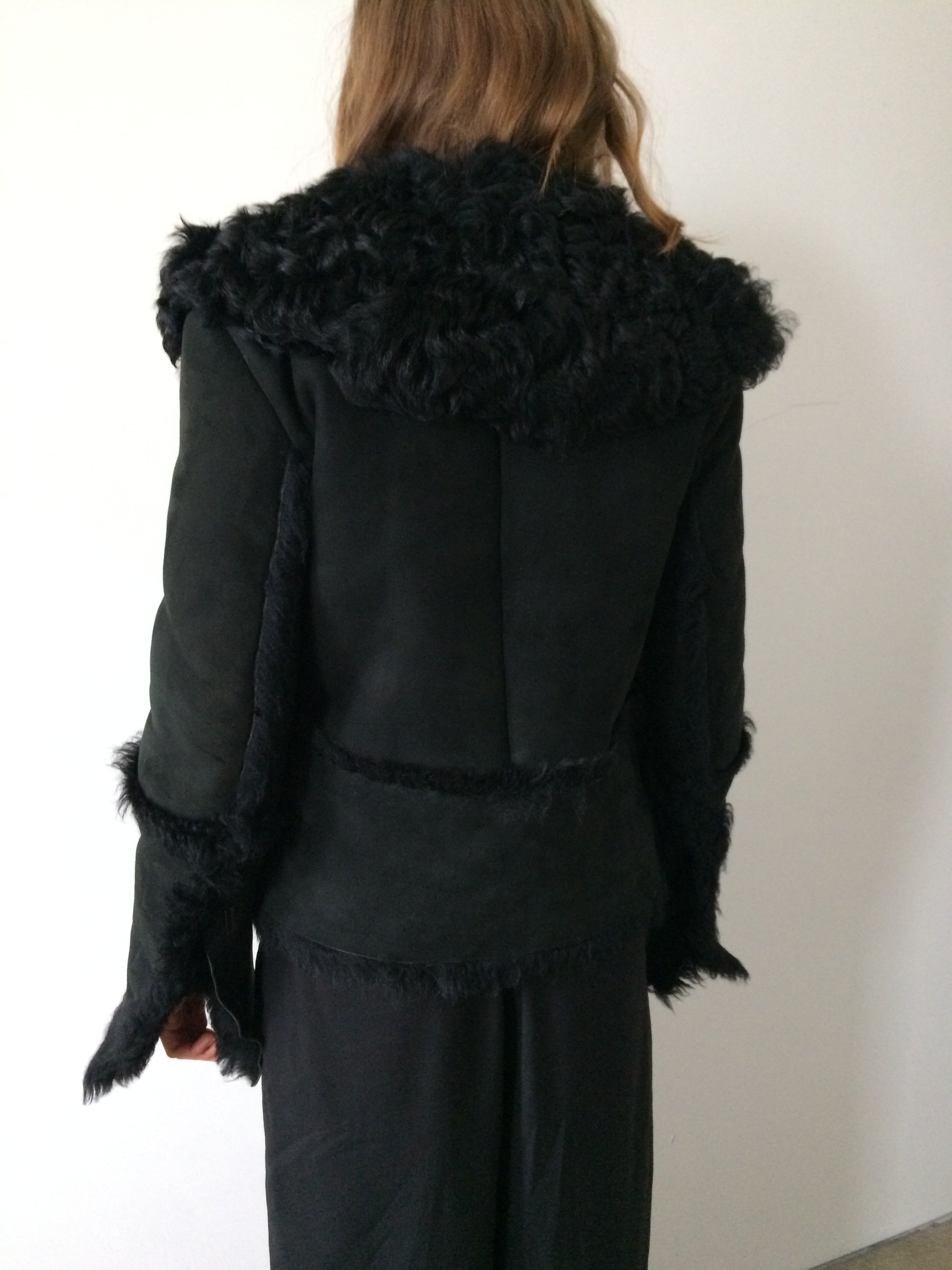 gucci by tom ford shearling coat size 38