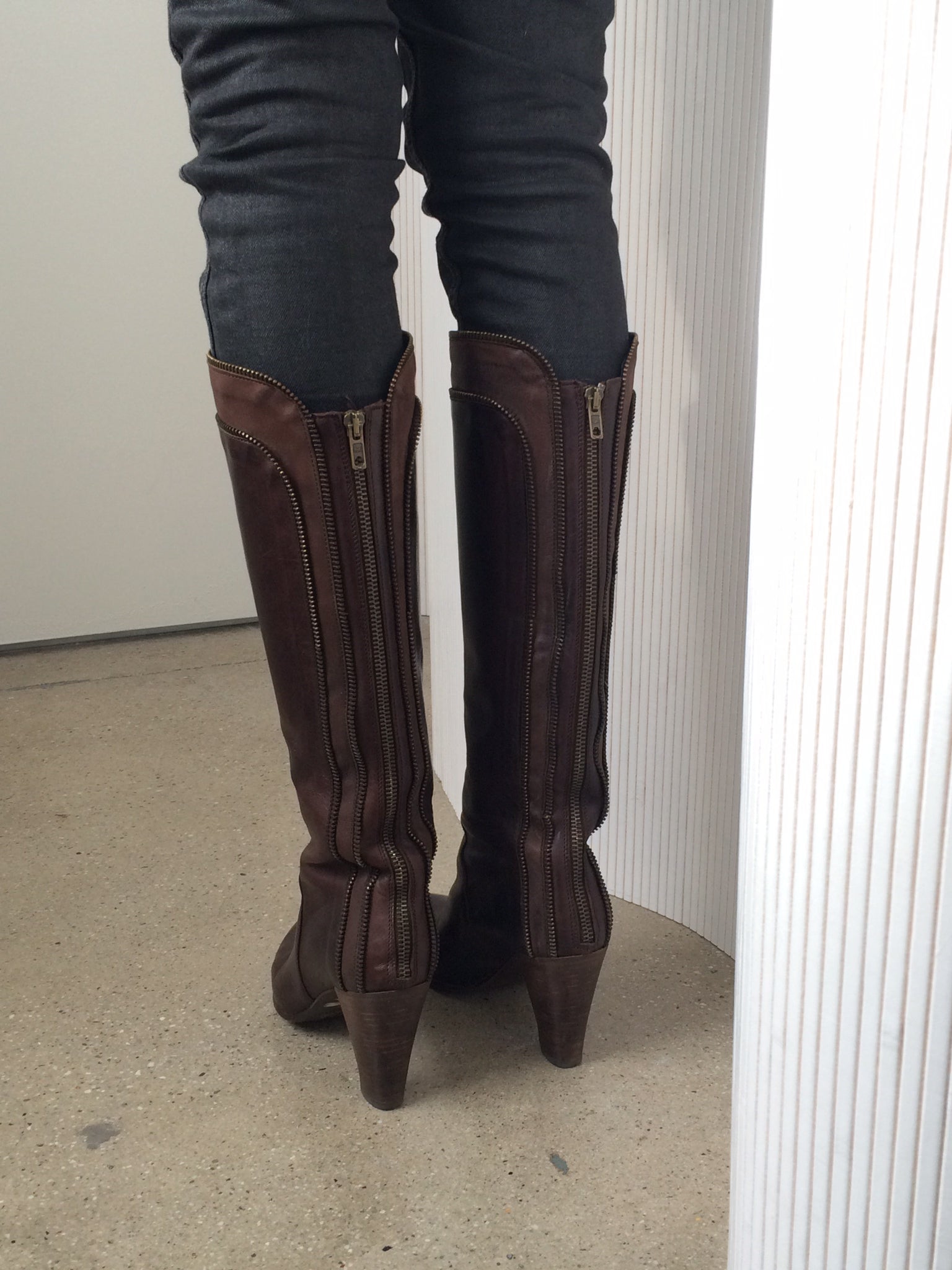 nolita brown leather boots size 37