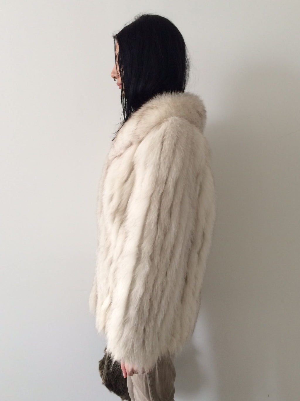 saga fox fur coat size m