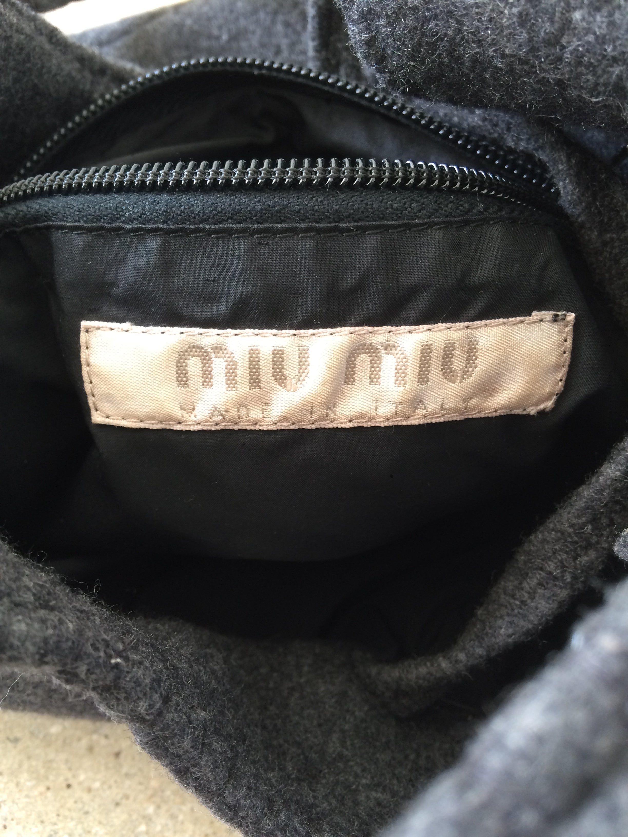 vintage miu miu wool bag