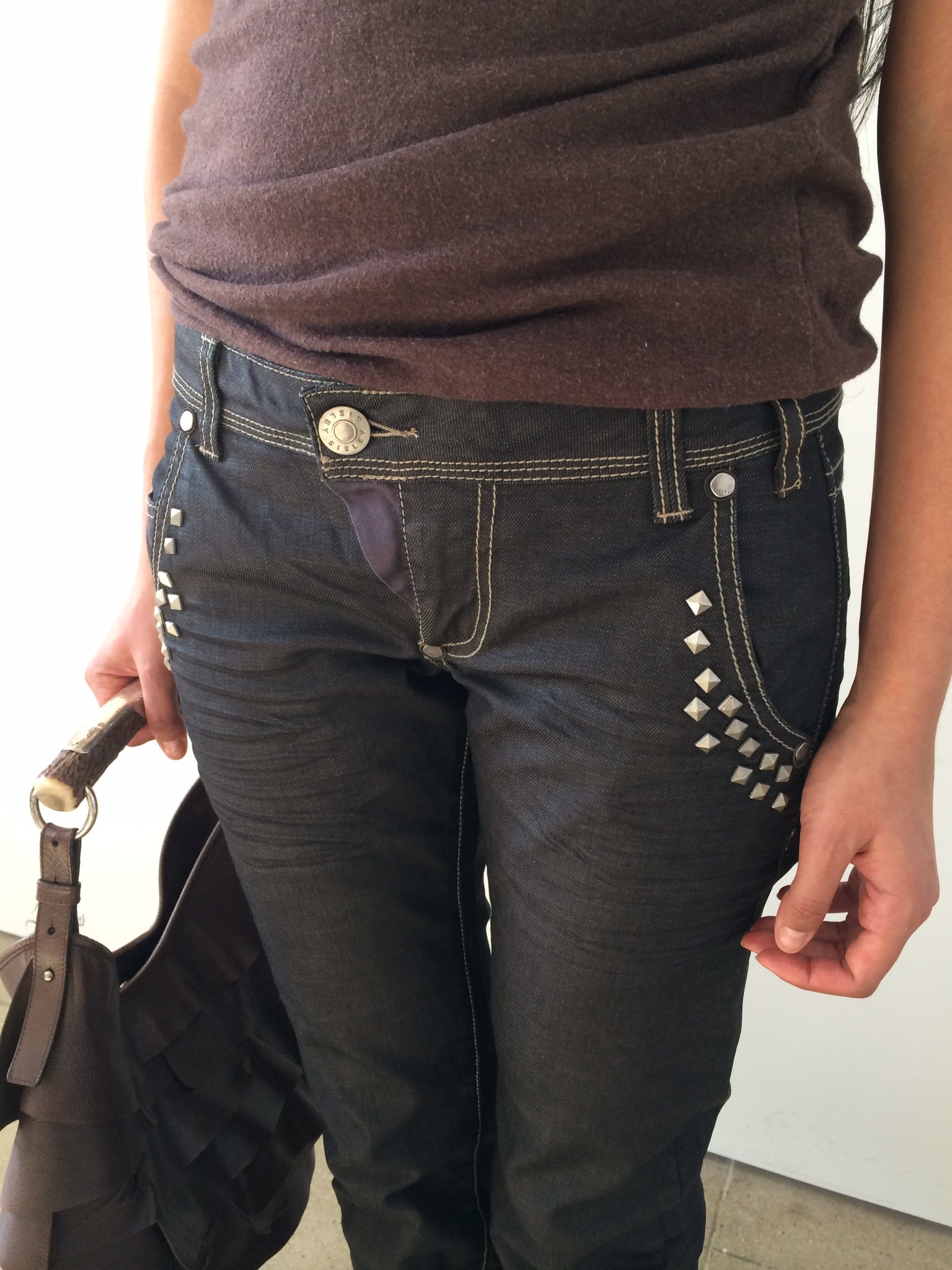nwt studded italian brand slim fit jeans