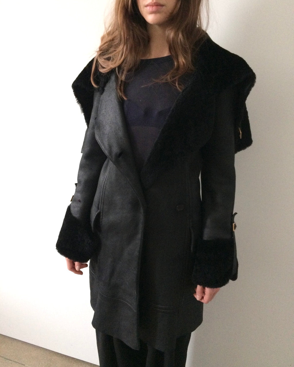vintage gucci by tom ford era f/w 2003 shearling coat
