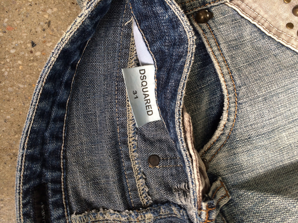 dsquared distressed light wash jeans
