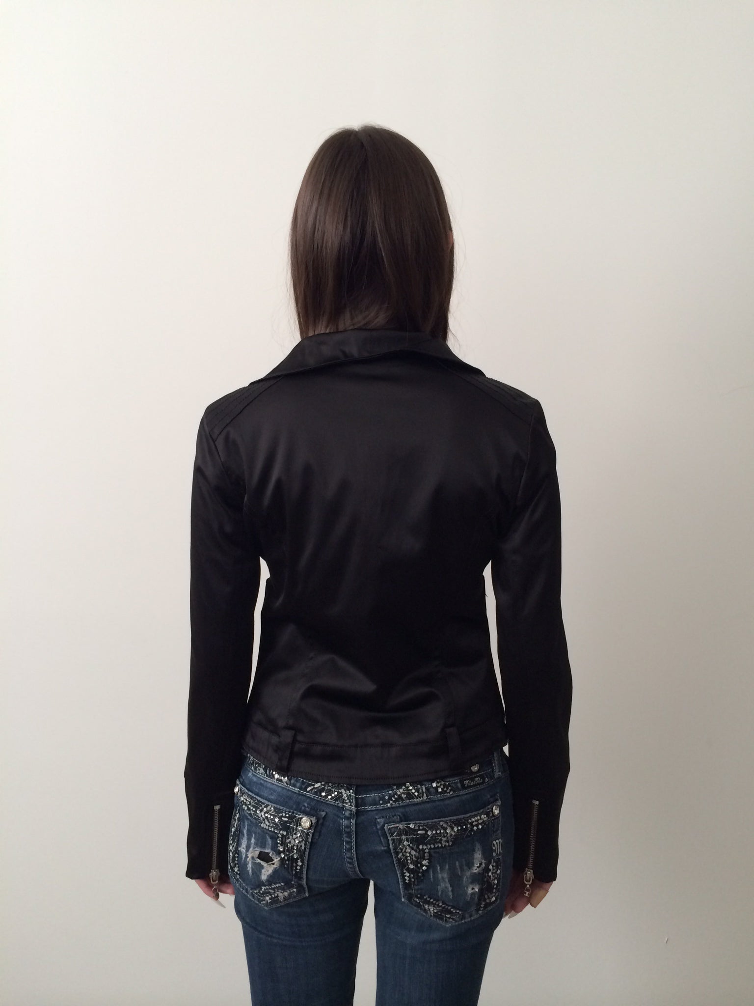 angel devil satin jacket