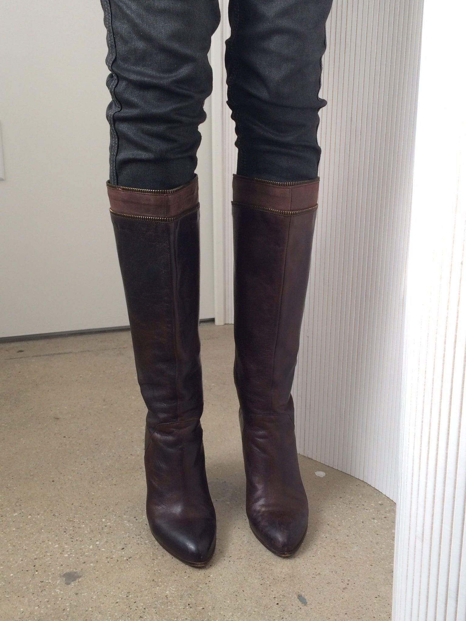 nolita brown leather boots size 37