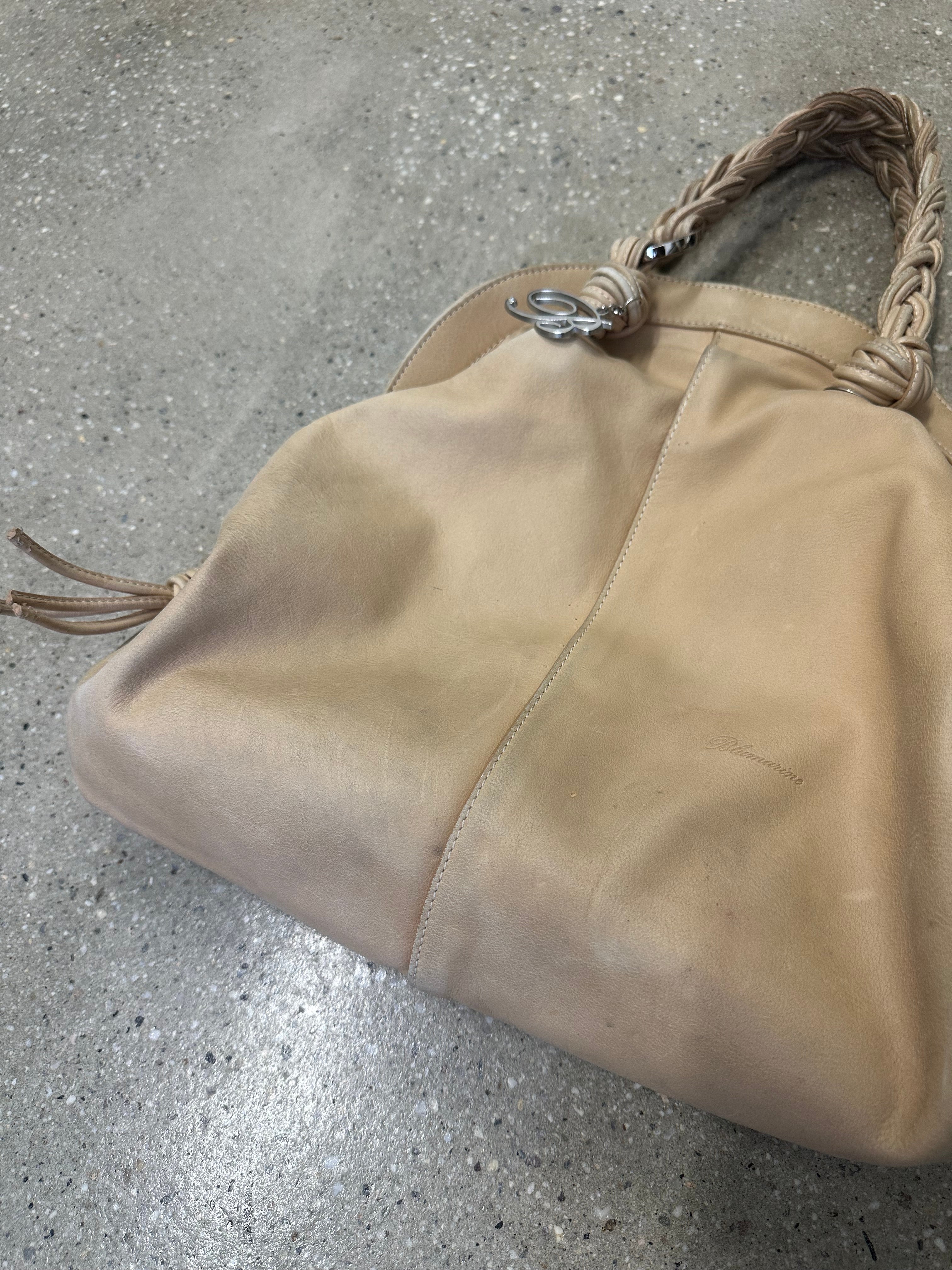 blumarine beige purse