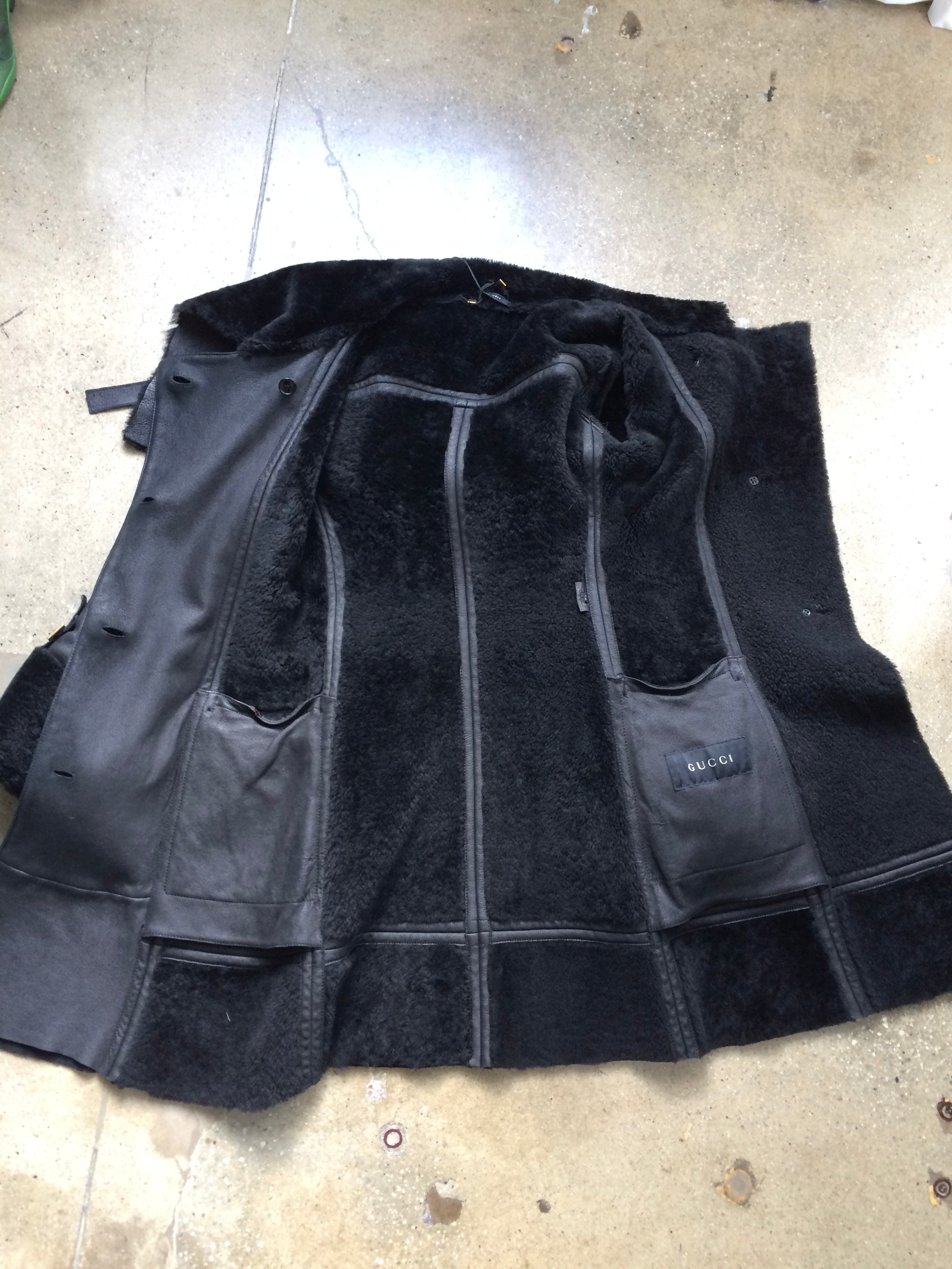 vintage gucci by tom ford era f/w 2003 shearling coat