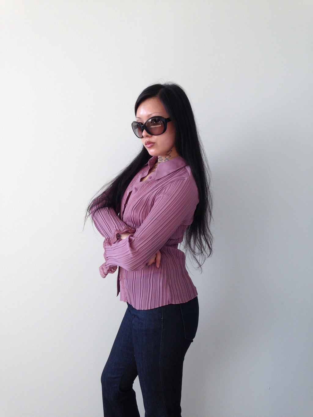 vintage pleated top