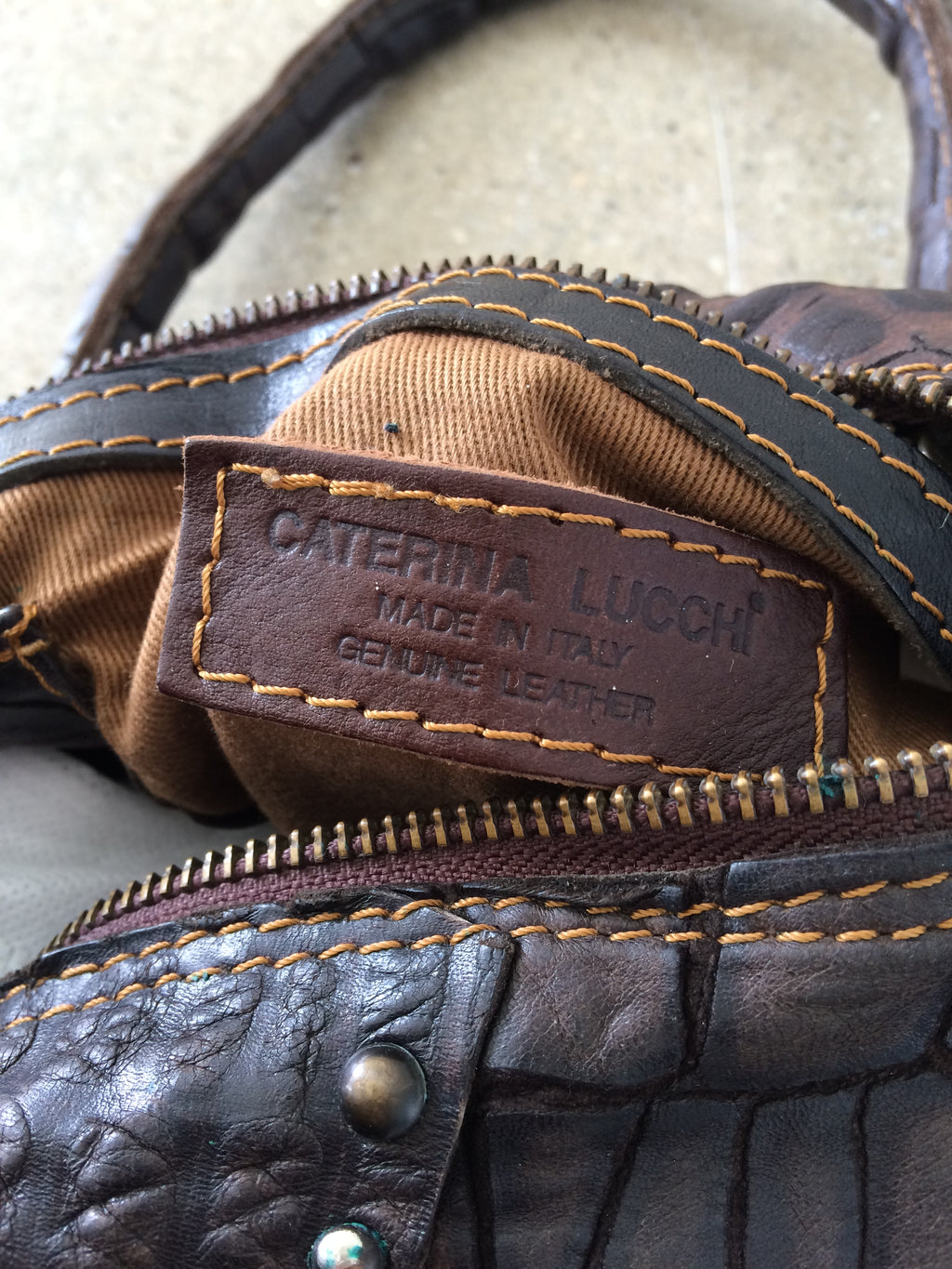 vintage italian leather bag
