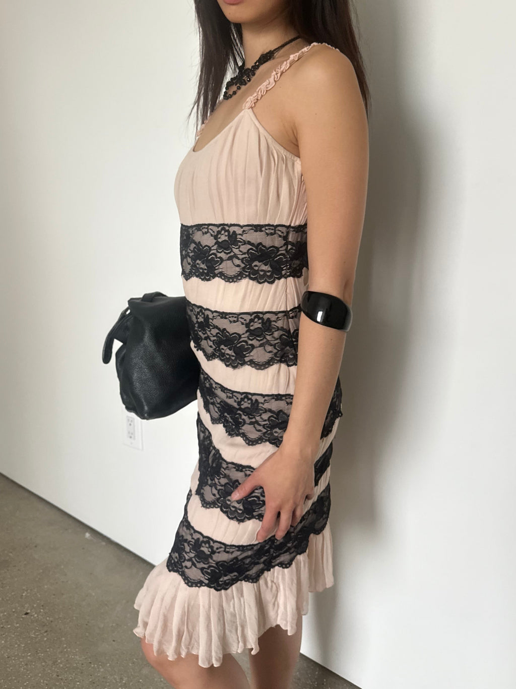 vintage silk and lace dress