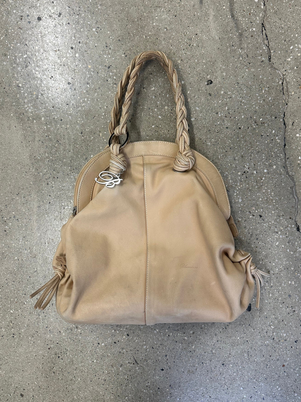 blumarine beige purse