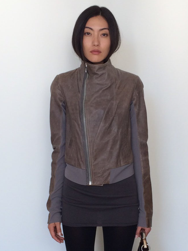 rick owens leather jacket