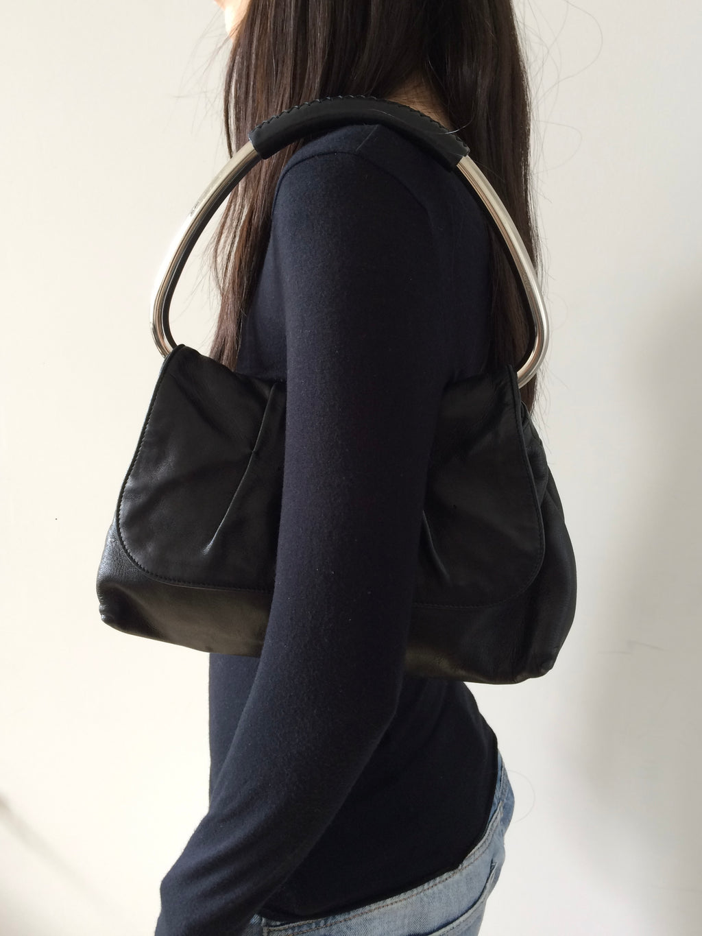 vintage prada ring handle bag
