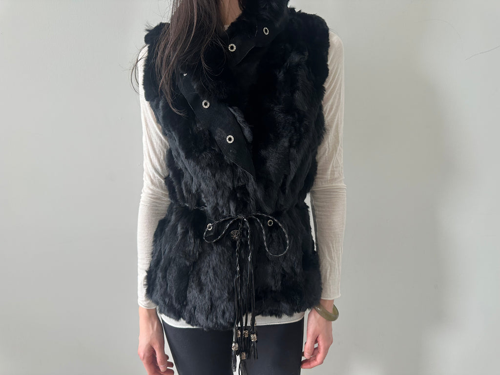 french brand rabbit fur vest