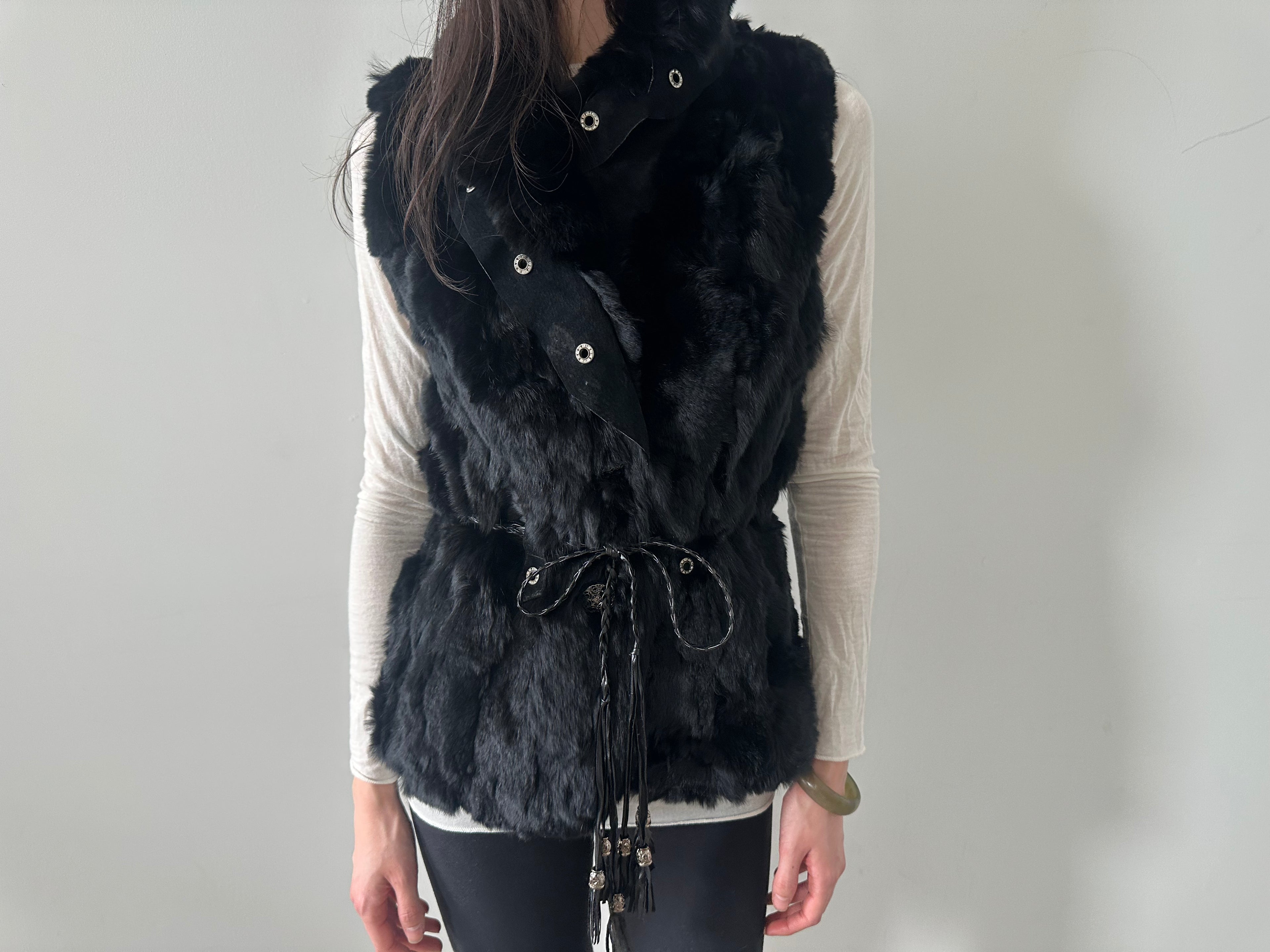french brand rabbit fur vest