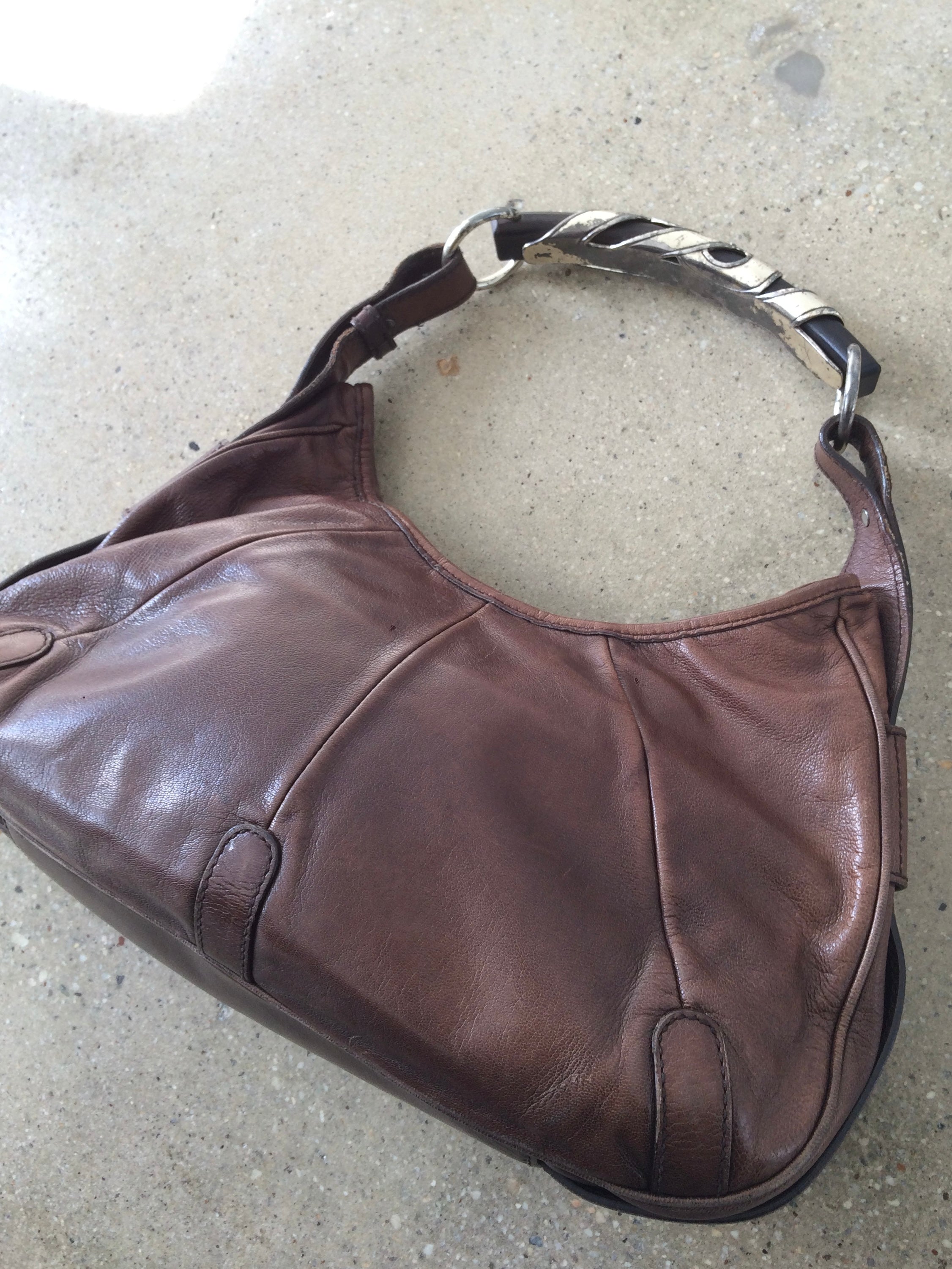 yves saint laurent brown silver handle mombasa