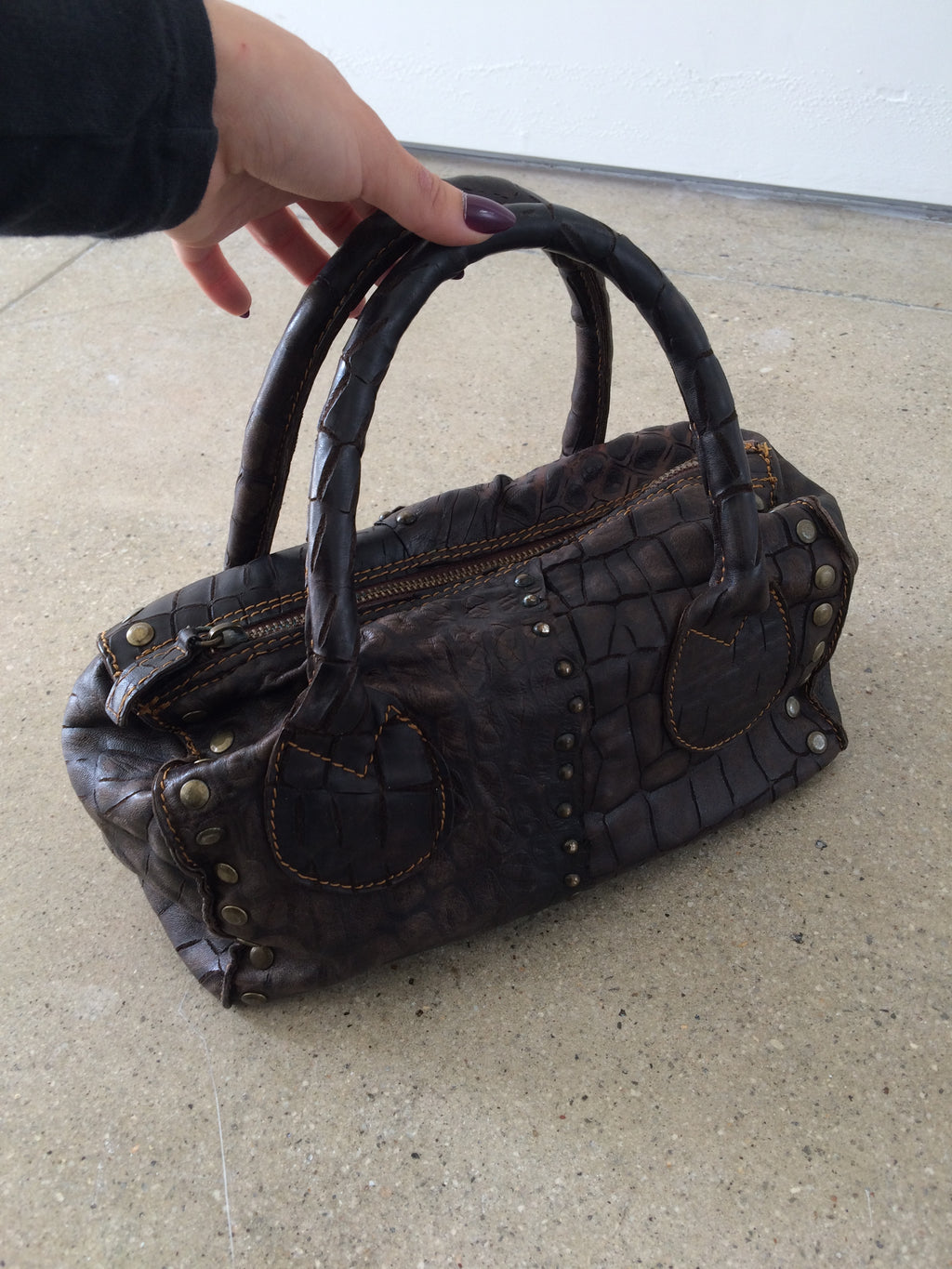 vintage italian leather bag