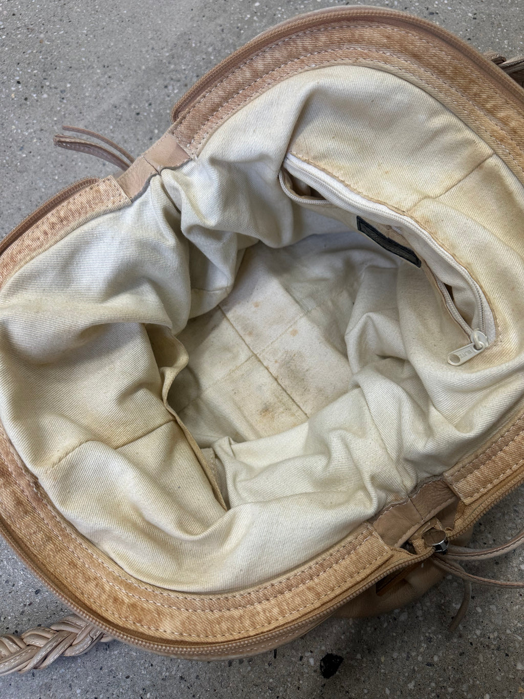 blumarine beige purse