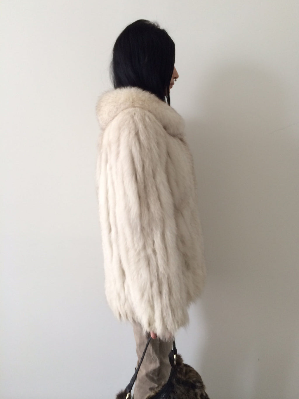 saga fox fur coat size m