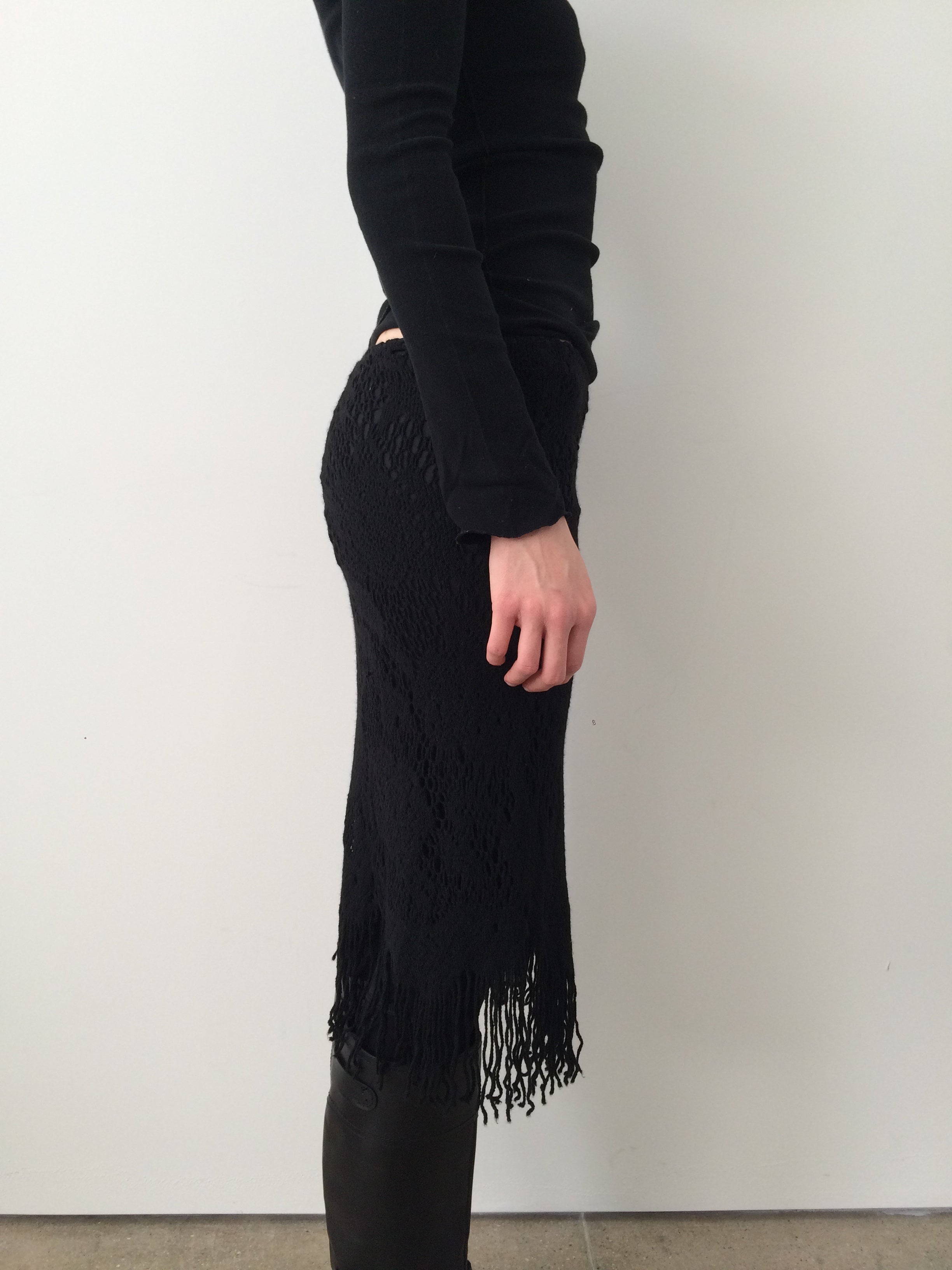 italian fringe crochet skirt