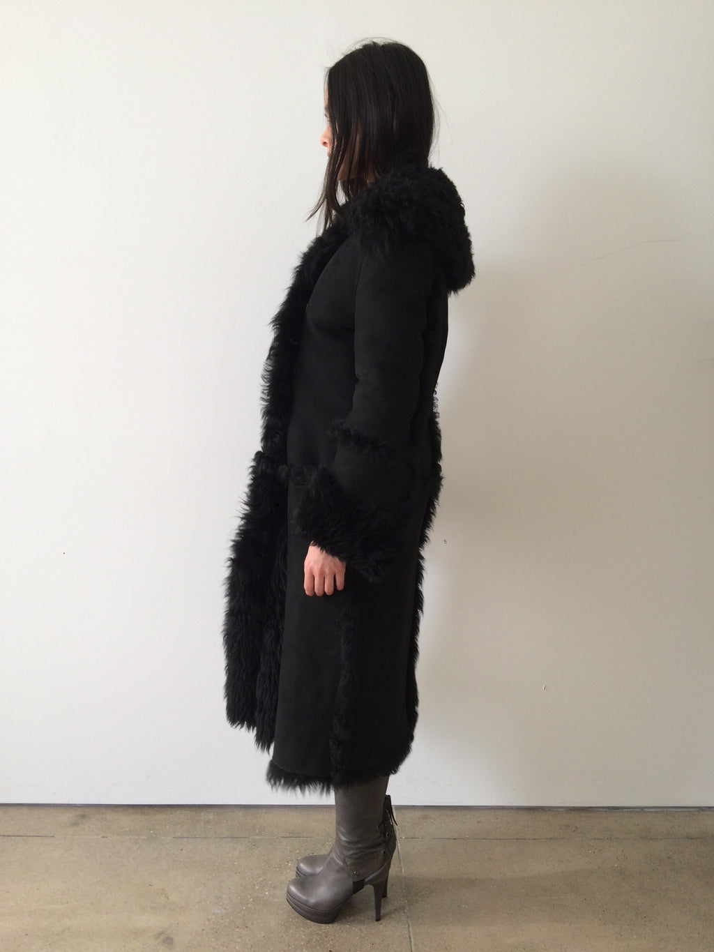 vintage gucci by tom ford era shearling coat