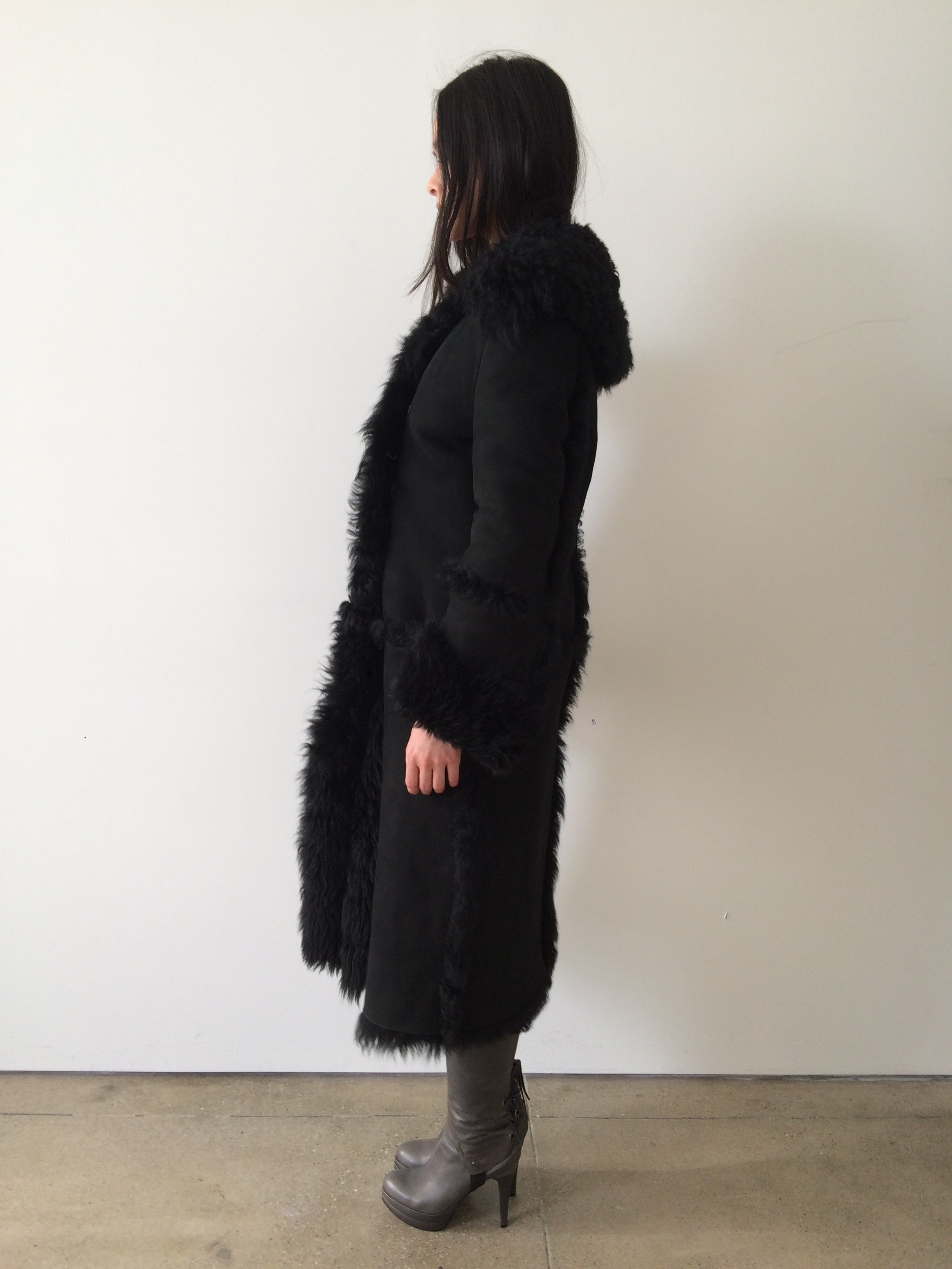 vintage gucci by tom ford era shearling coat