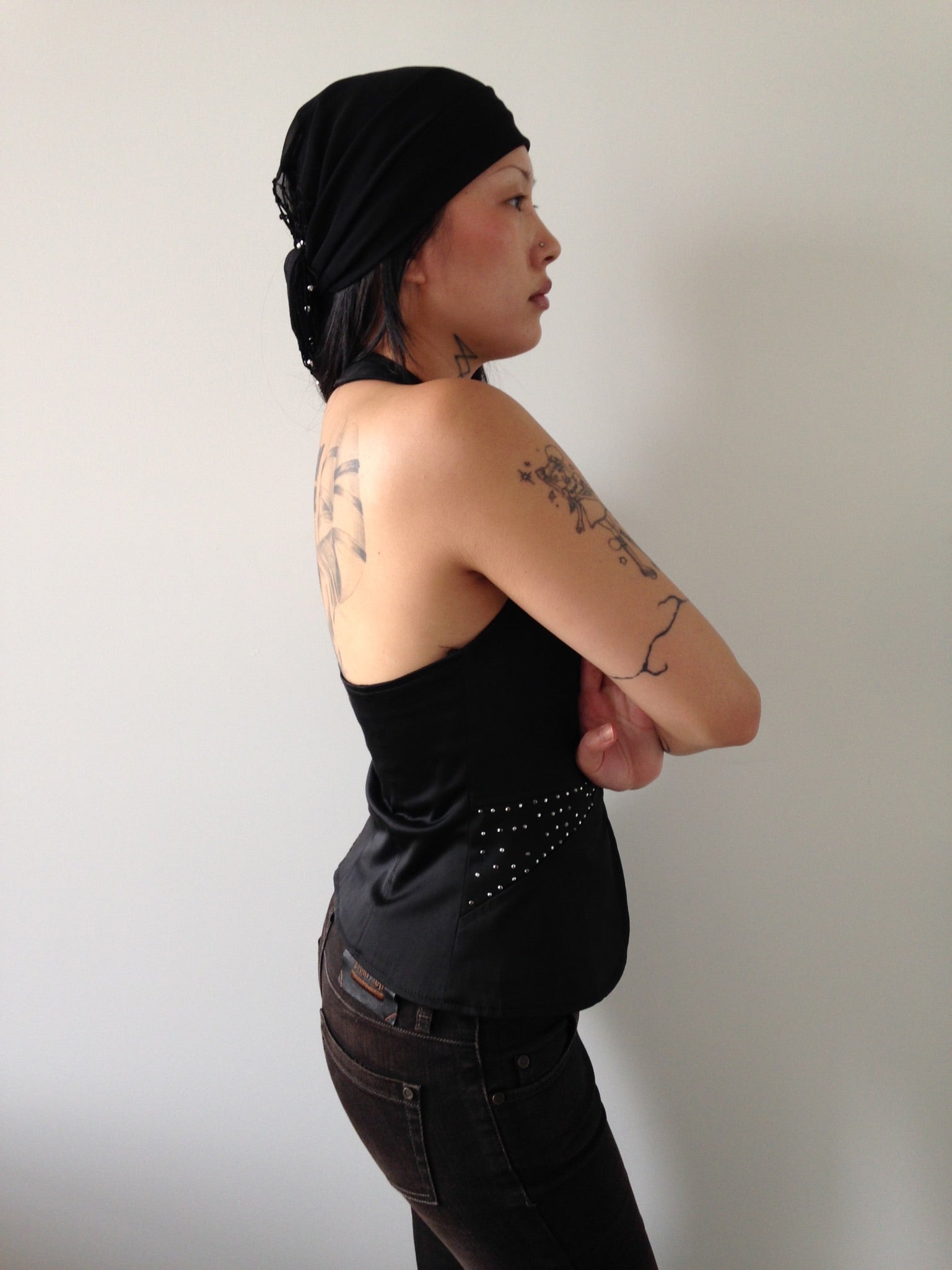 italian brand halter corset top