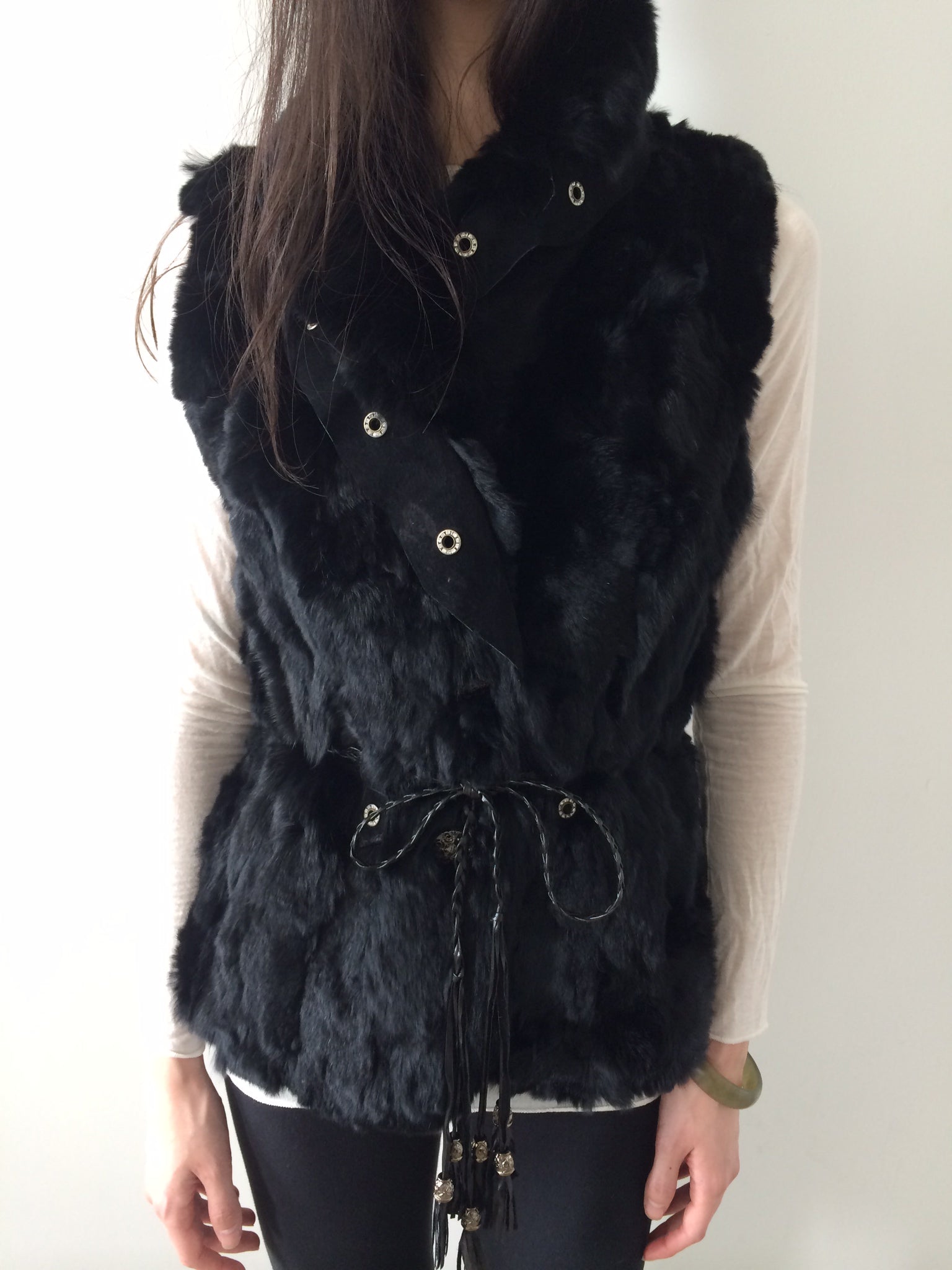 french brand rabbit fur vest