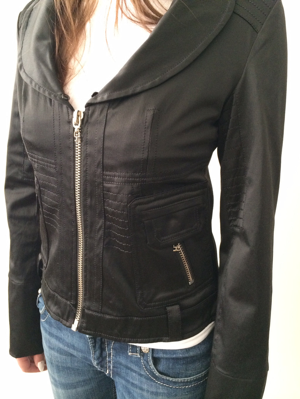 angel devil satin jacket