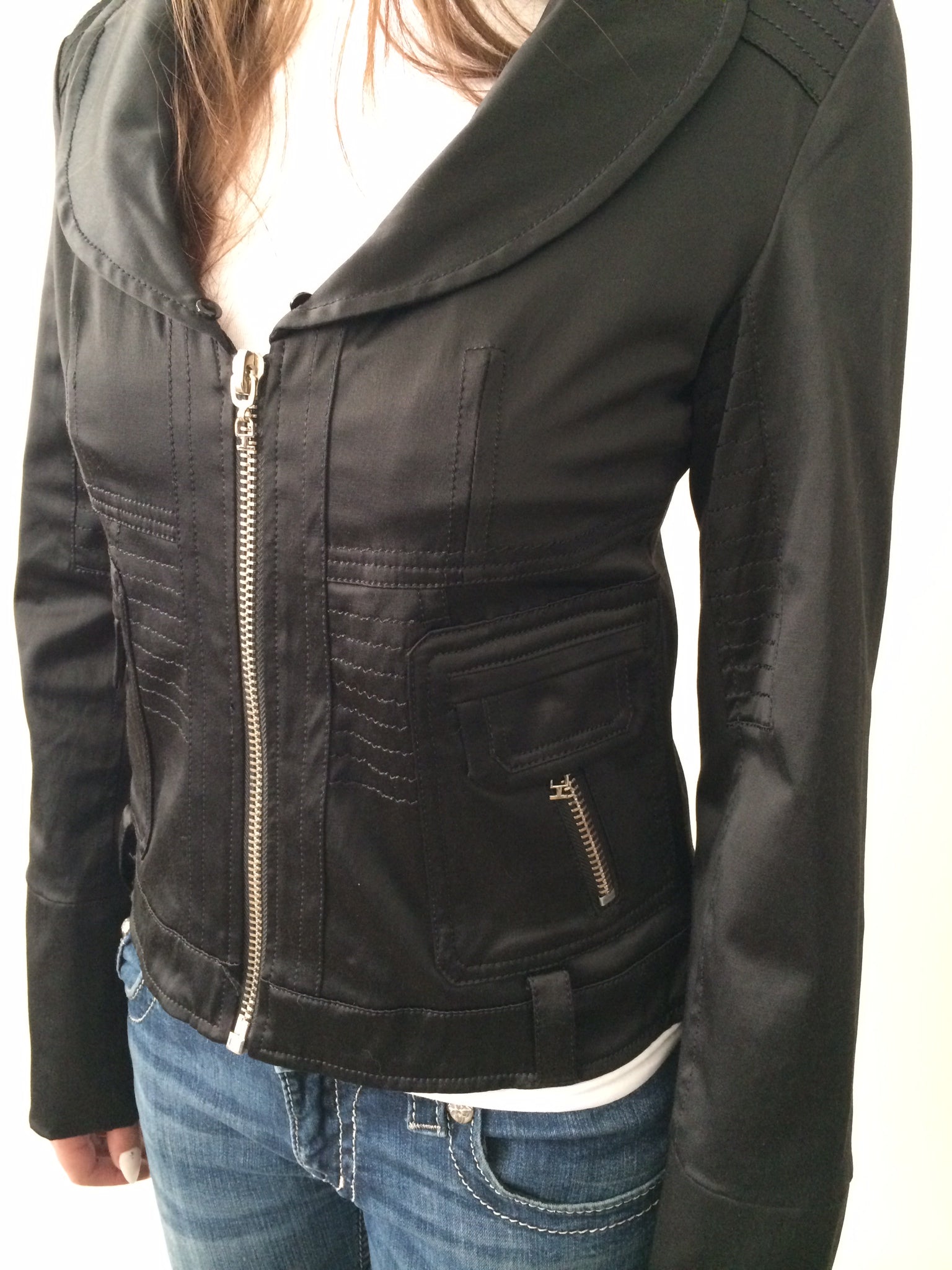 angel devil satin jacket
