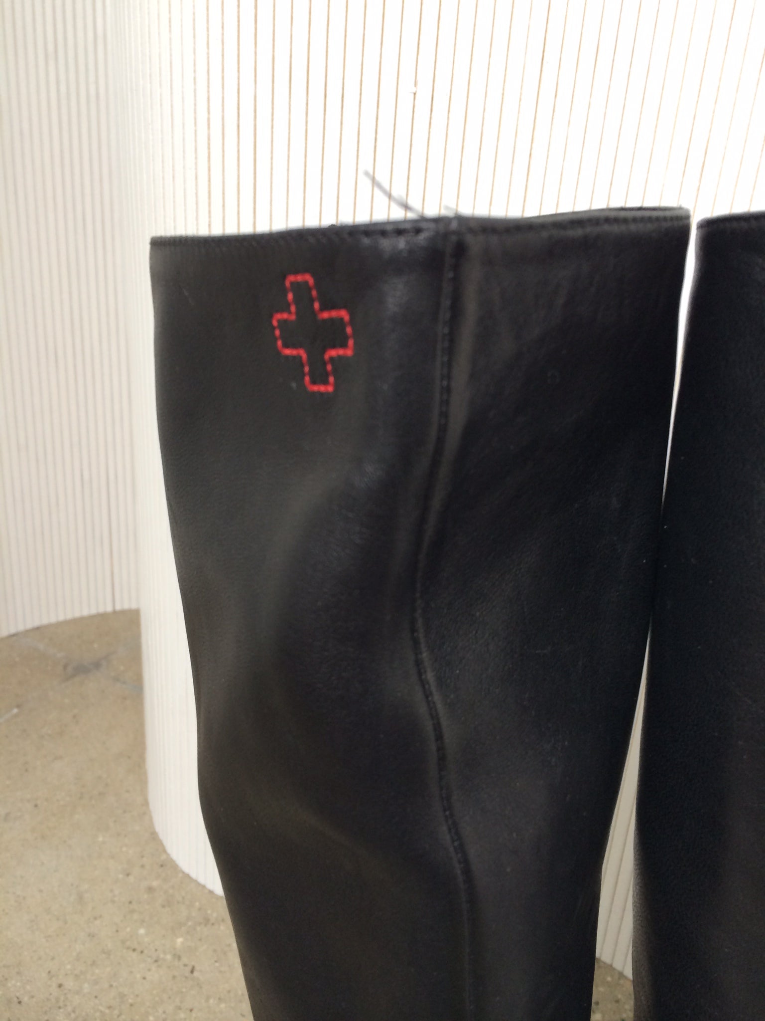 a.f. vandevorst black leather boots (38)