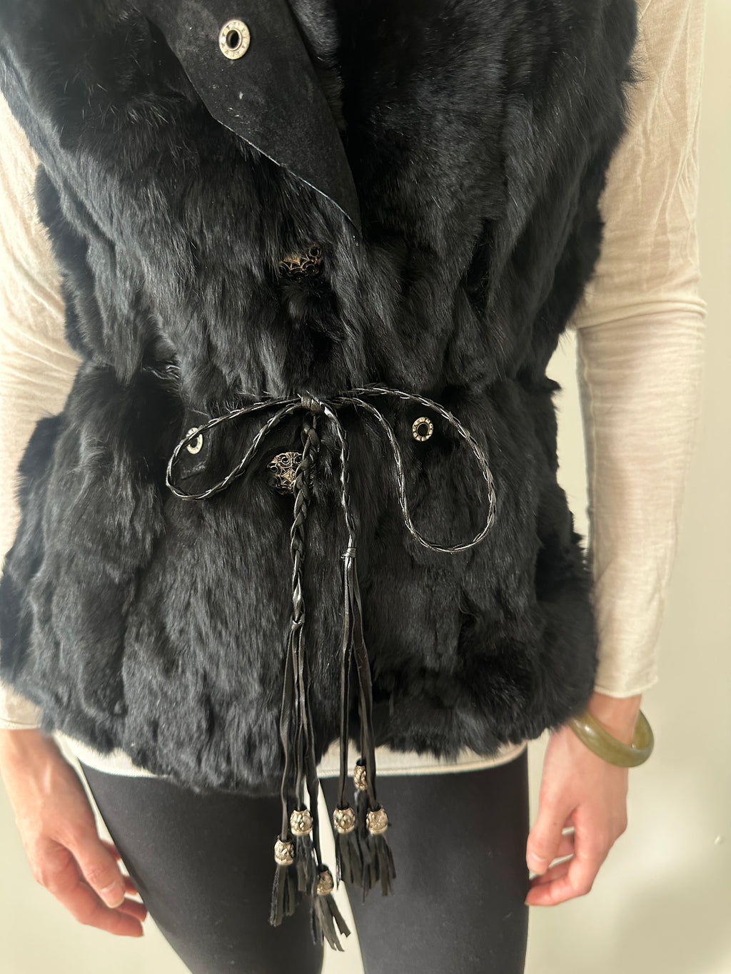 french brand rabbit fur vest