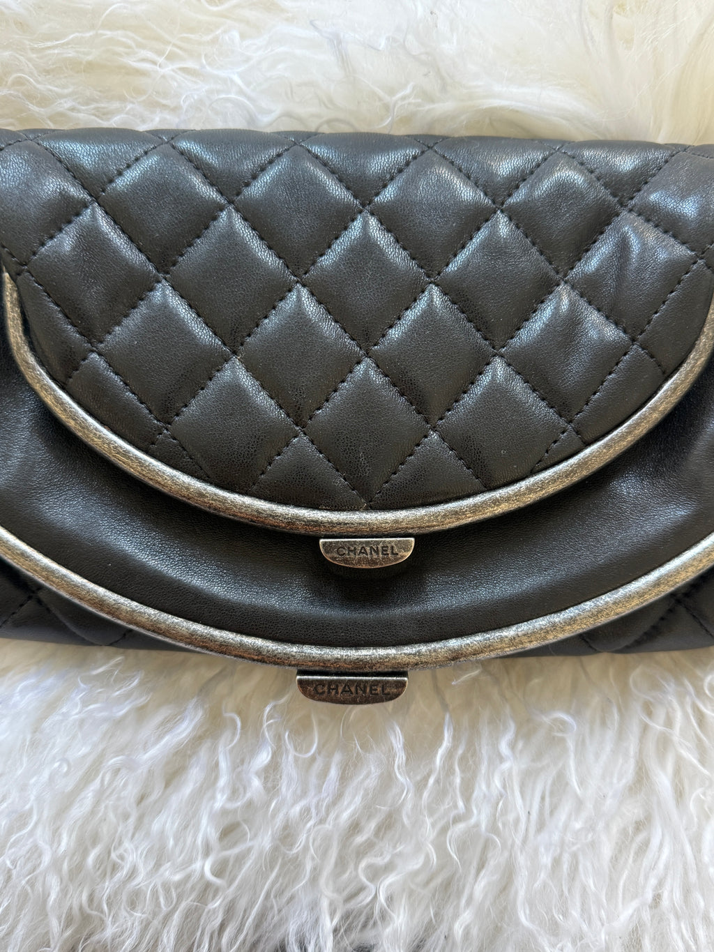 F/W 2015 Chanel Tabatiere Foldover Clutch