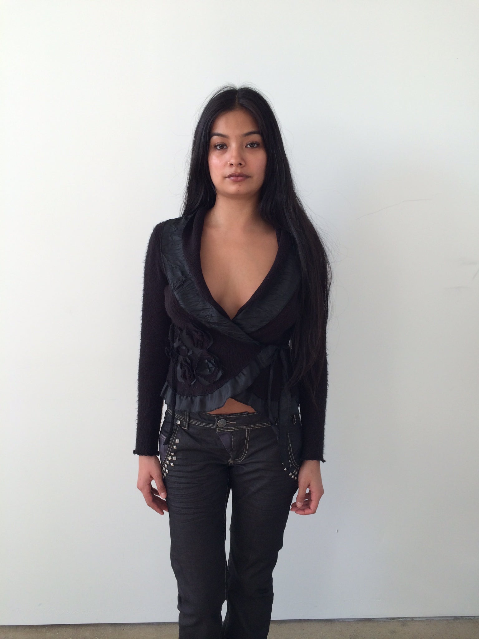 italian brand mohair wrap top