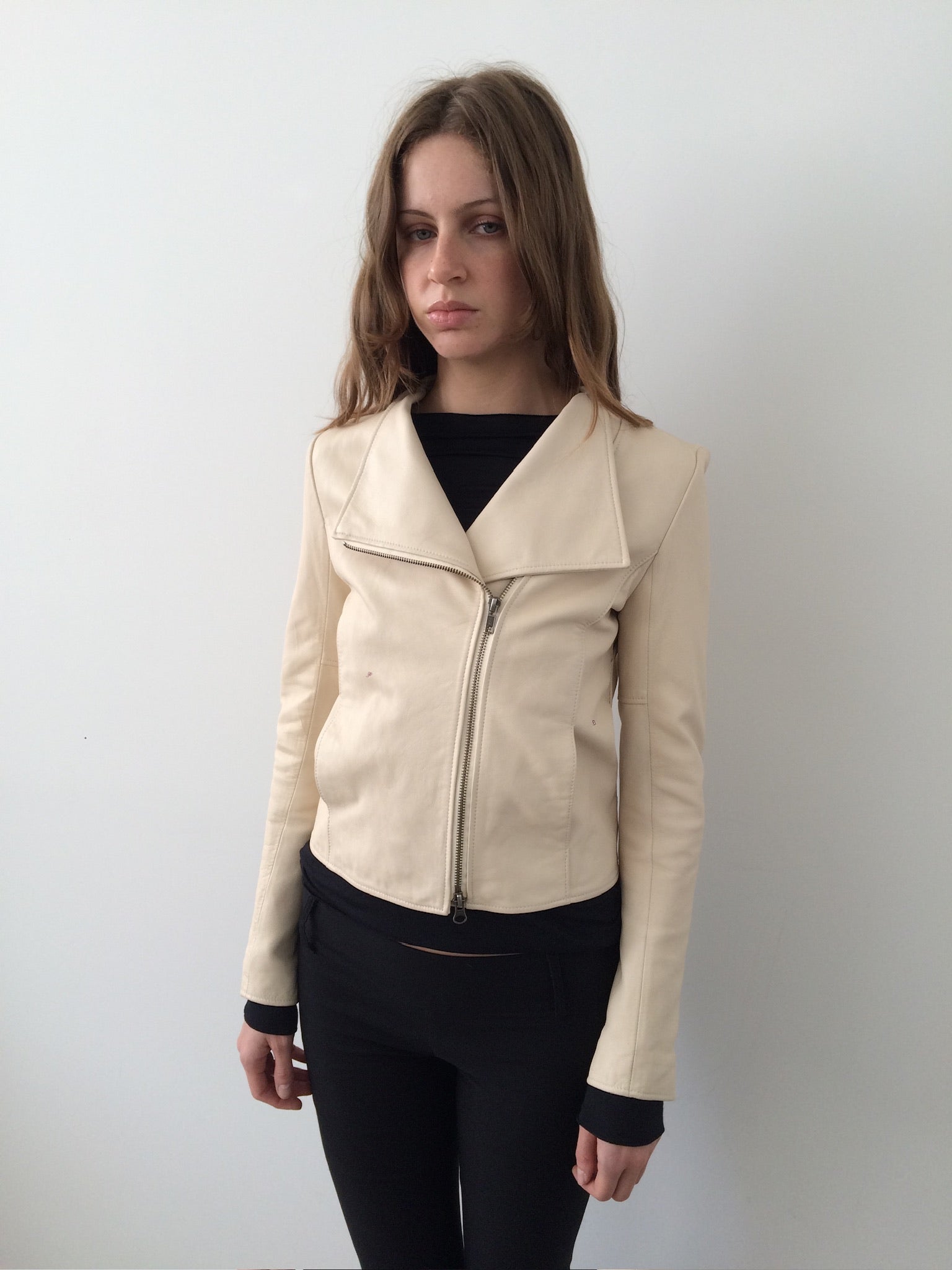 le ciel bleu leather jacket