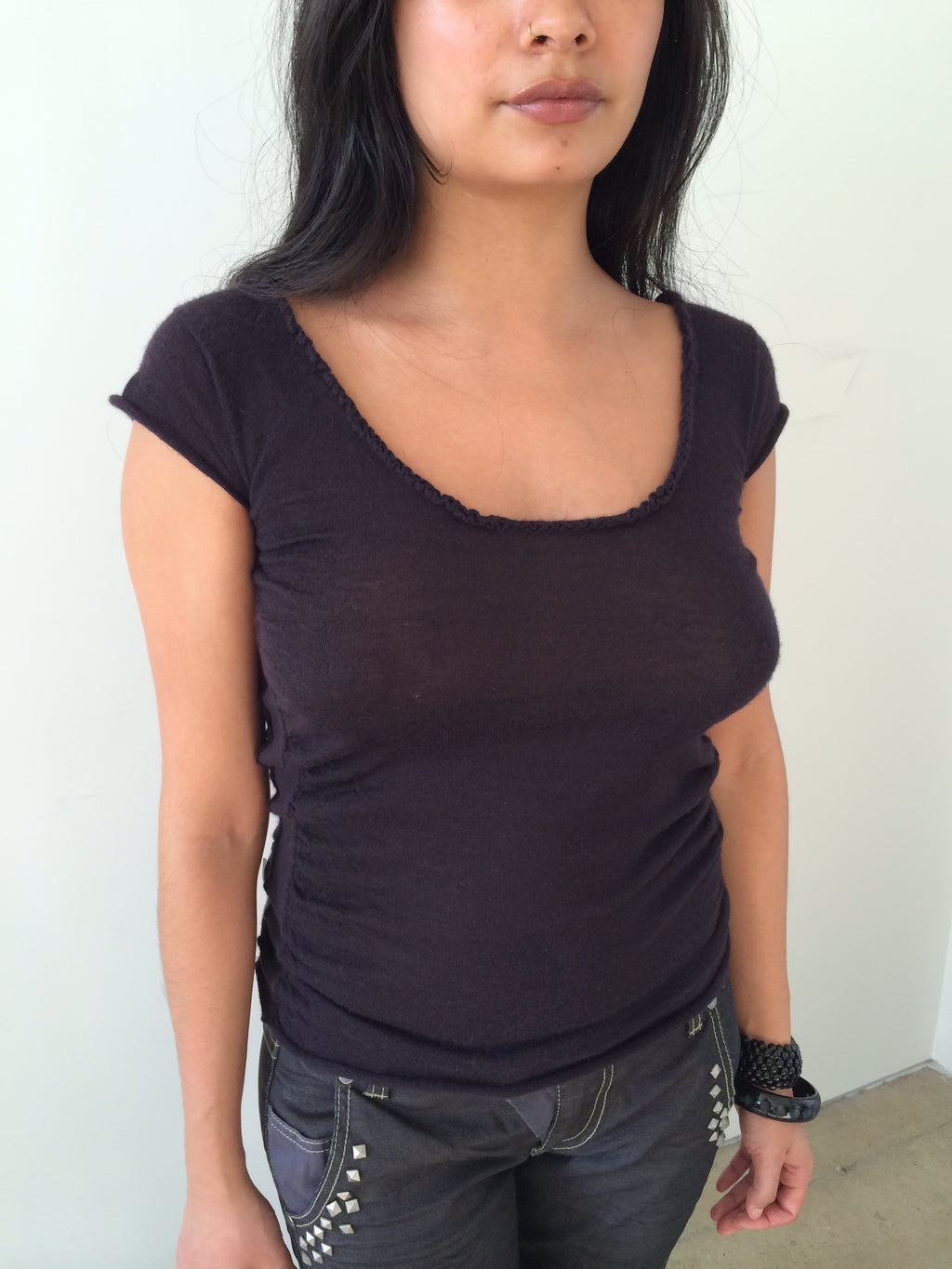vintage Gucci by tom ford purple cashmere top
