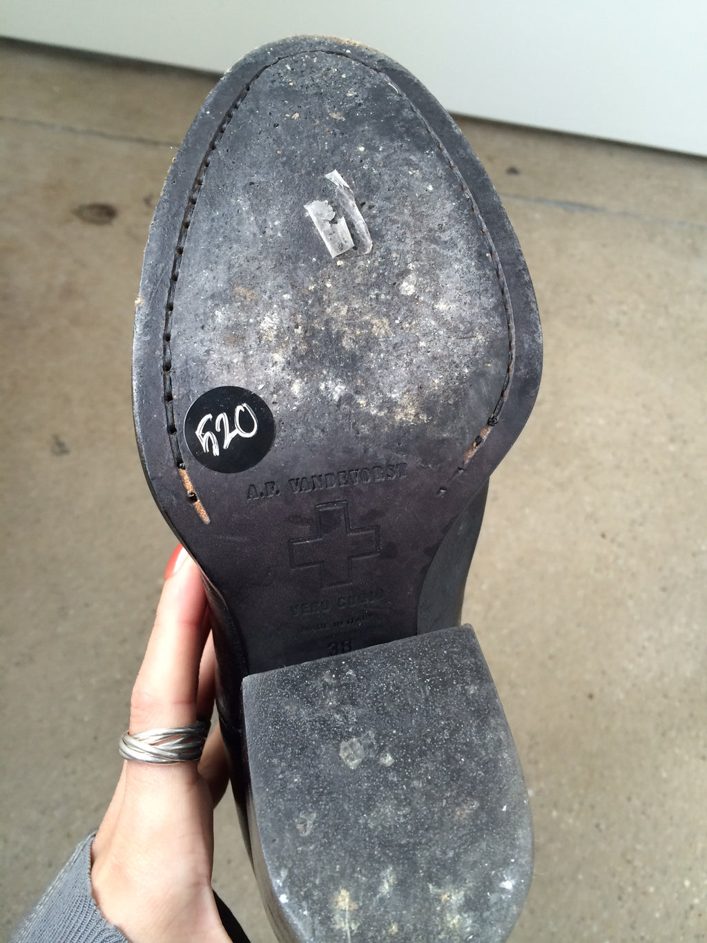 a.f. vandevorst black leather boots (38)