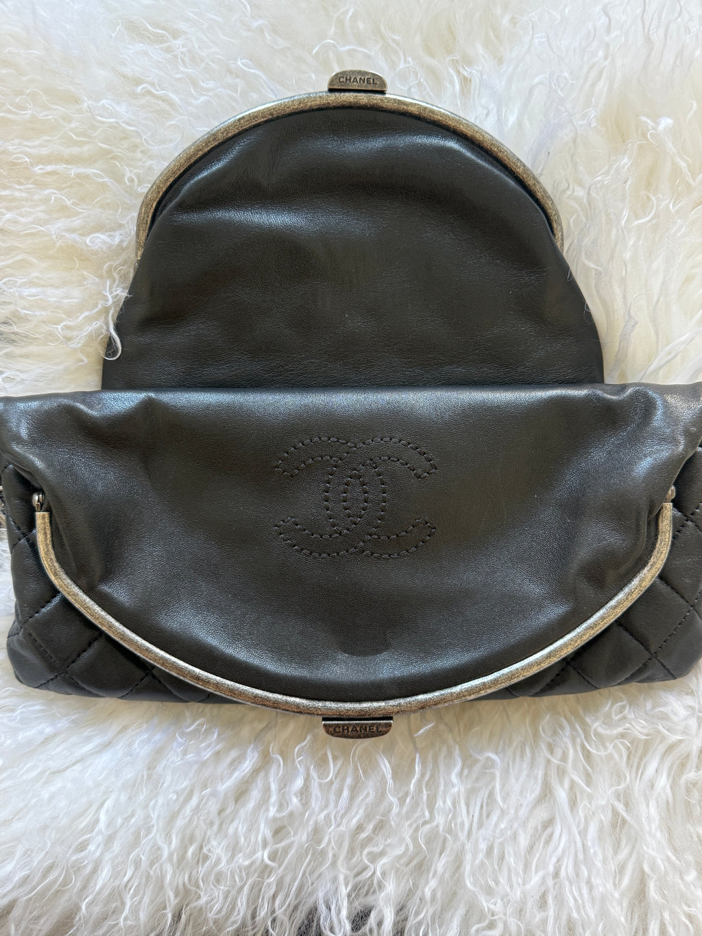 F/W 2015 Chanel Tabatiere Foldover Clutch